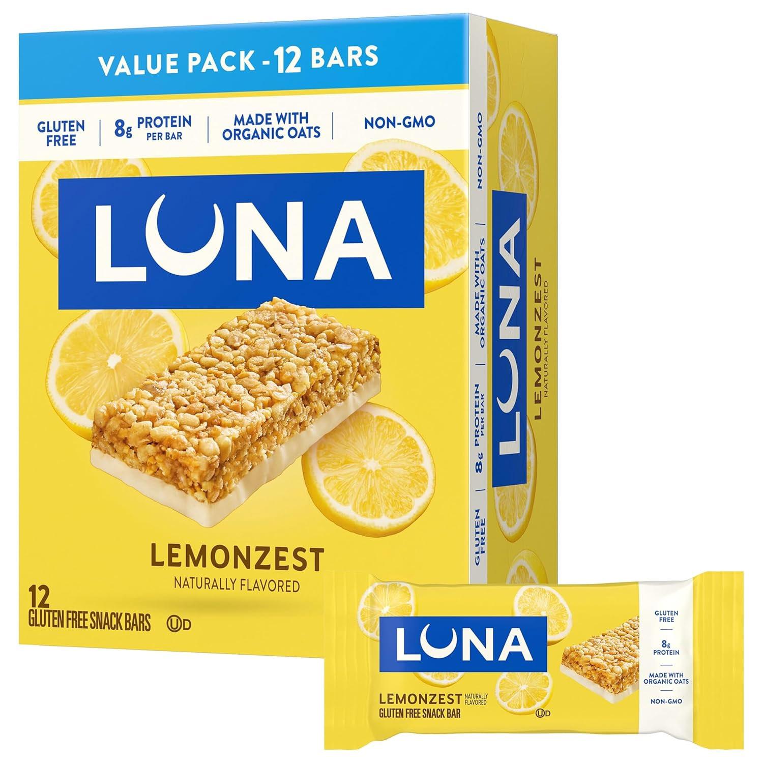 Luna Bar LemonZest Protein Bars 12 Pack for $8.44