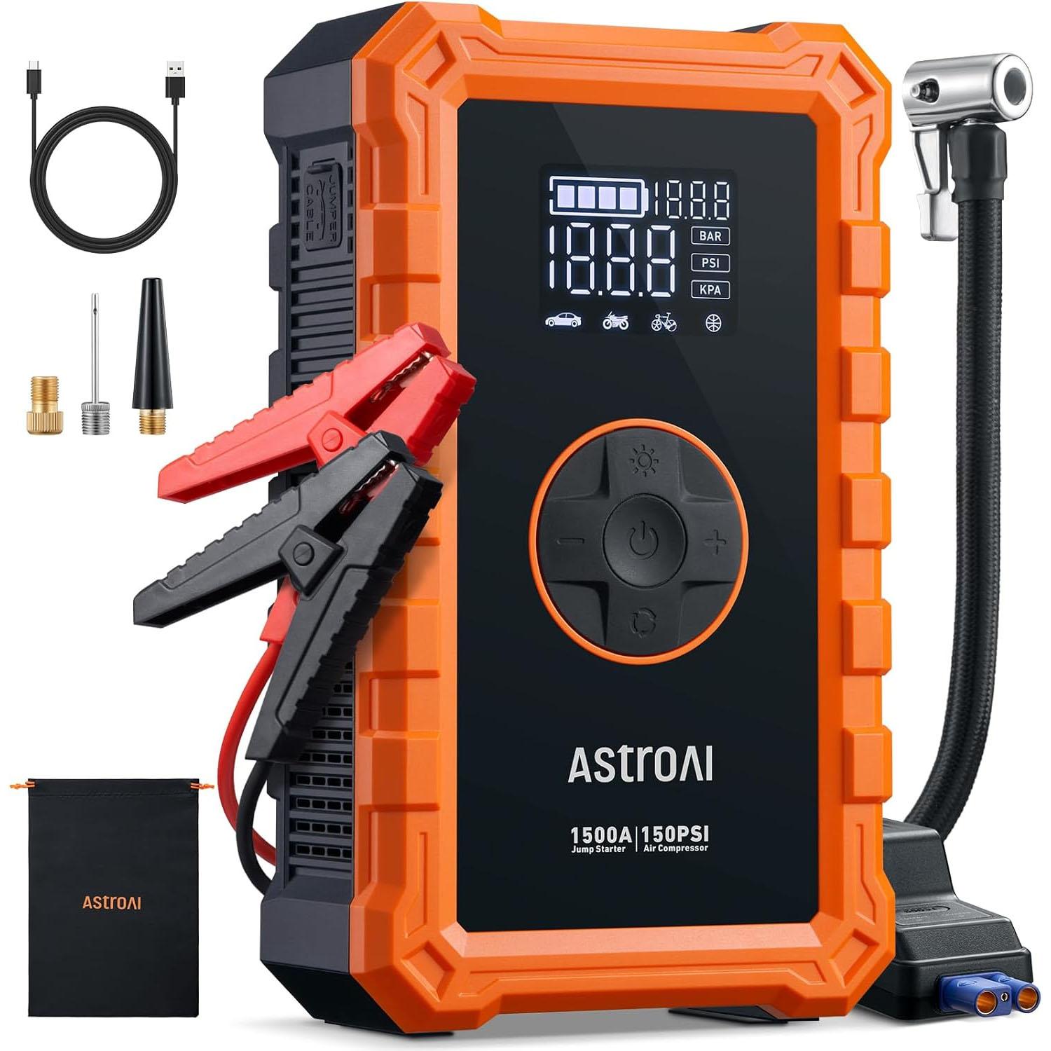 AstroAI S8 Air Jump Starter with Air Compressor for $34.99 Shipped