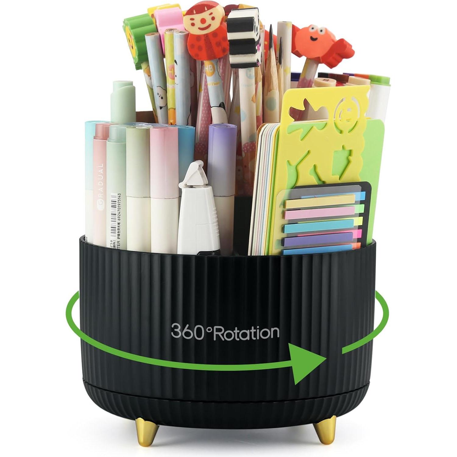 Pencil Holder 360 Degree Rotating Pen Organizer for $4.99