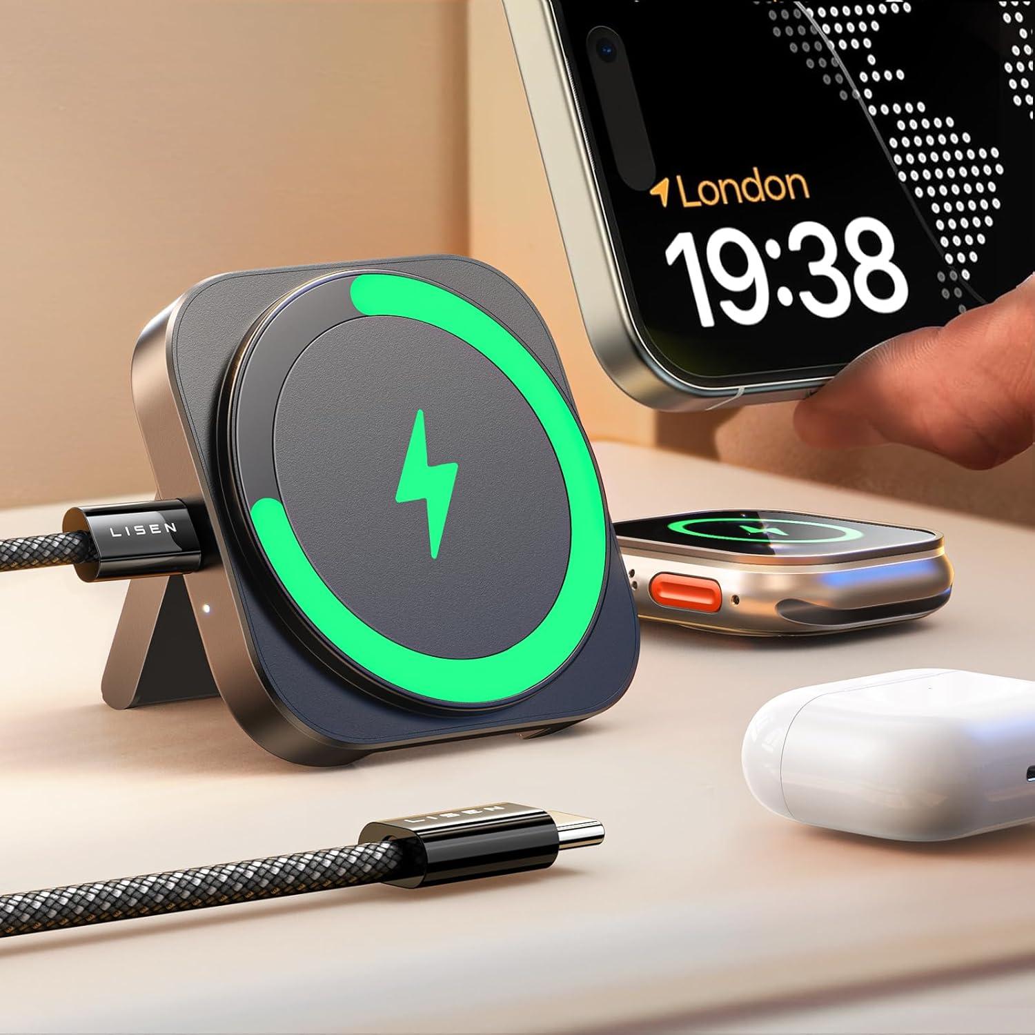 iPhone and Apple Watch Lisen for MagSafe Charger Stand for $12.98
