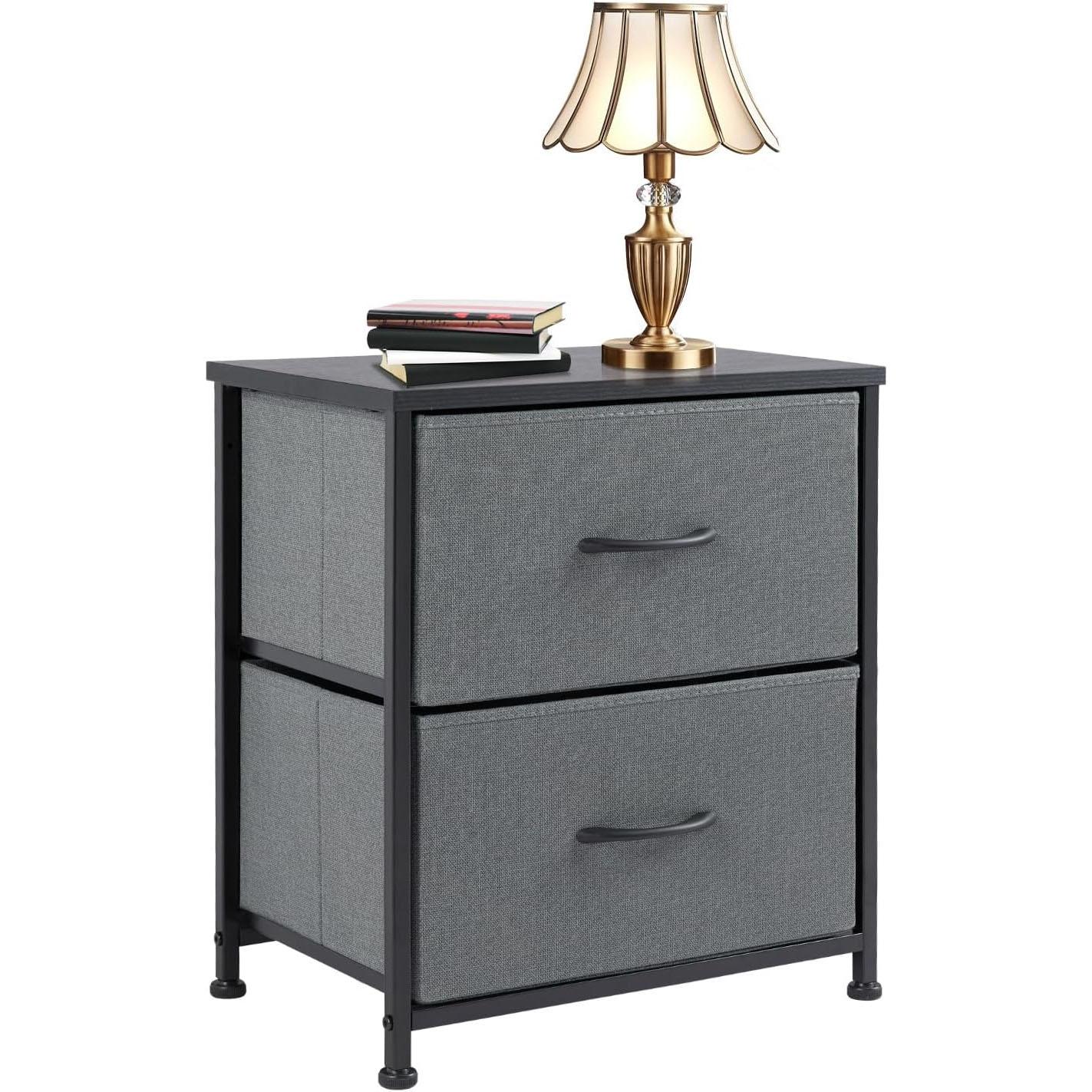 Sweetcrispy Nightstand with 2 Storage Drawers for $14.99