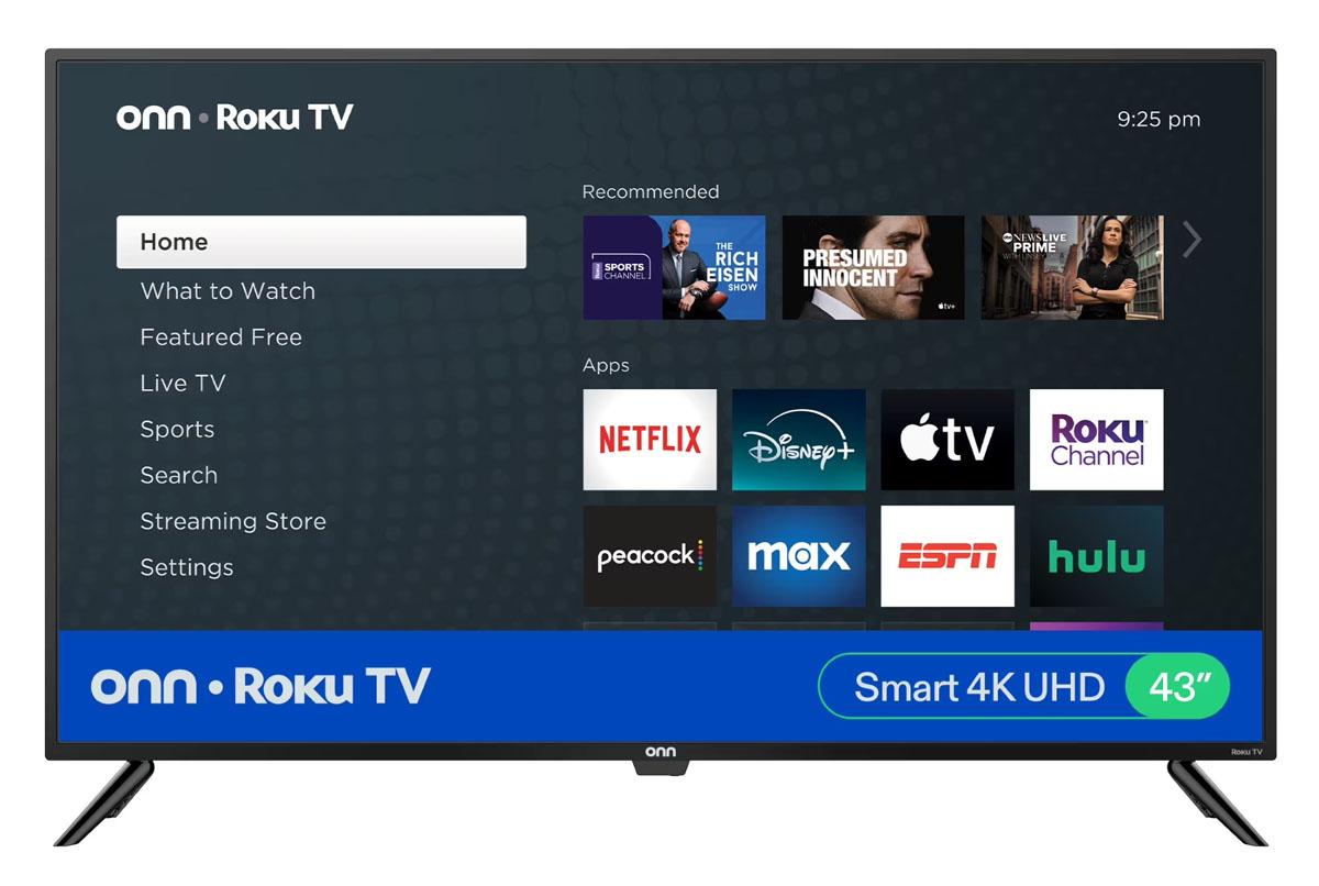 43in Onn 4K UHD LED Roku Smart TV for $178 Shipped