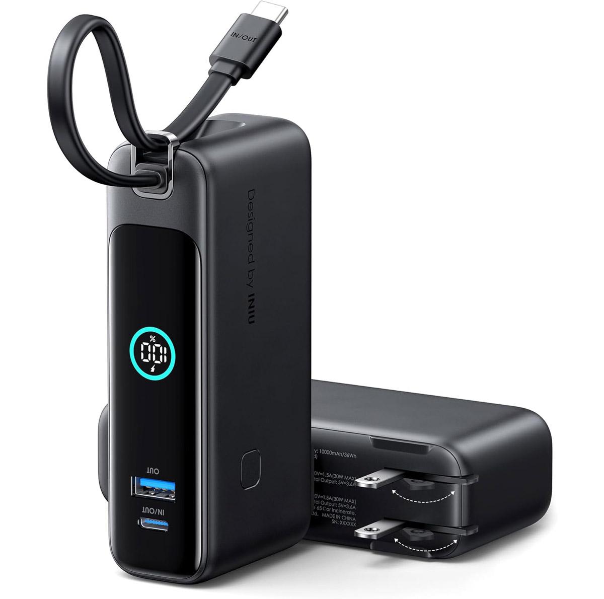 INIU 10000mAh 3-in-1 Portable Charger for $16.33