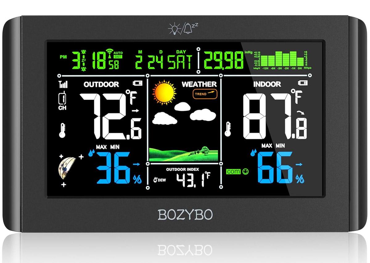 Bozybo Weather Station Wireless Indoor Outdoor Thermometer for $19.99 Shipped