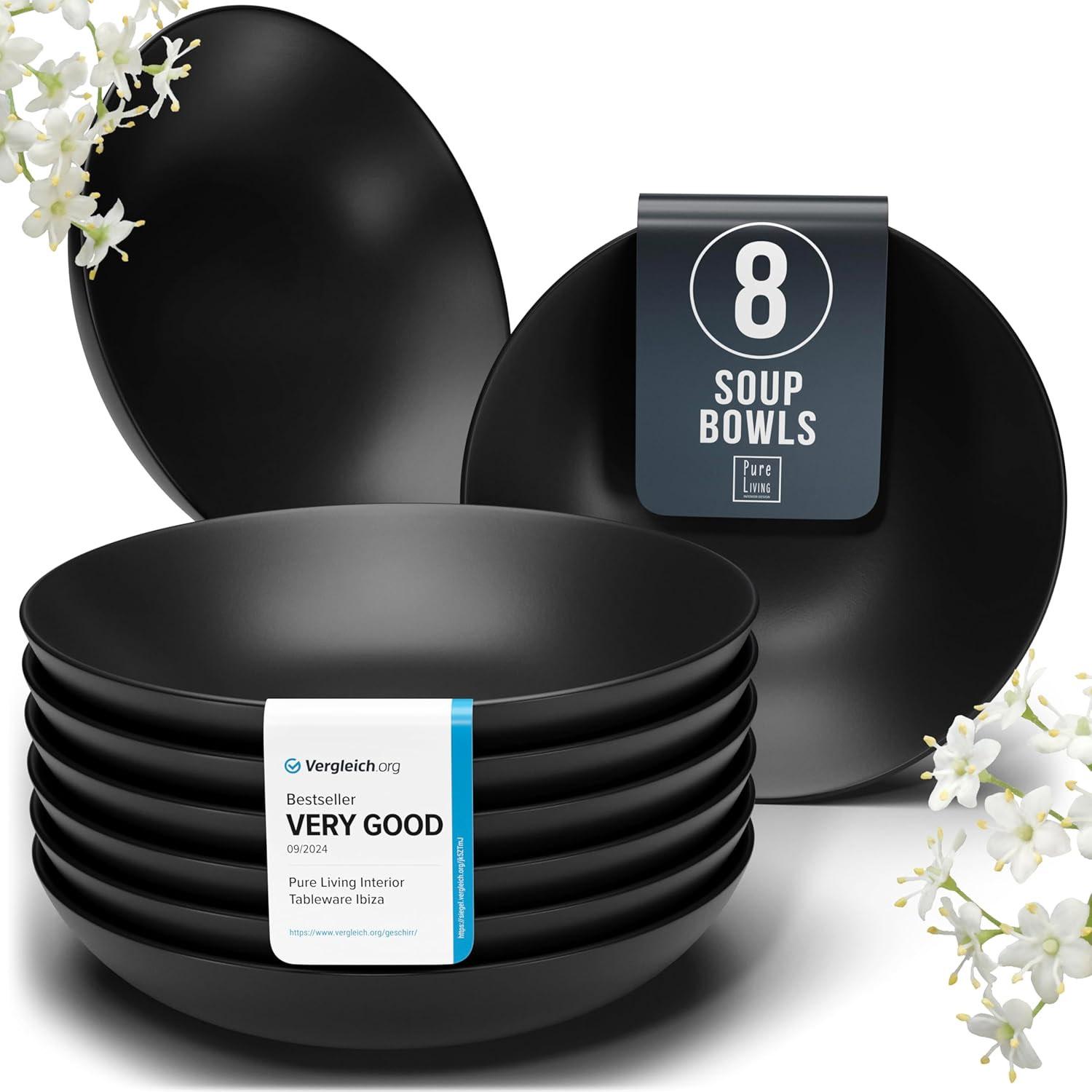 Pure Living Interior 8in Stoneware Pasta Soup Bowls Set for $19.99