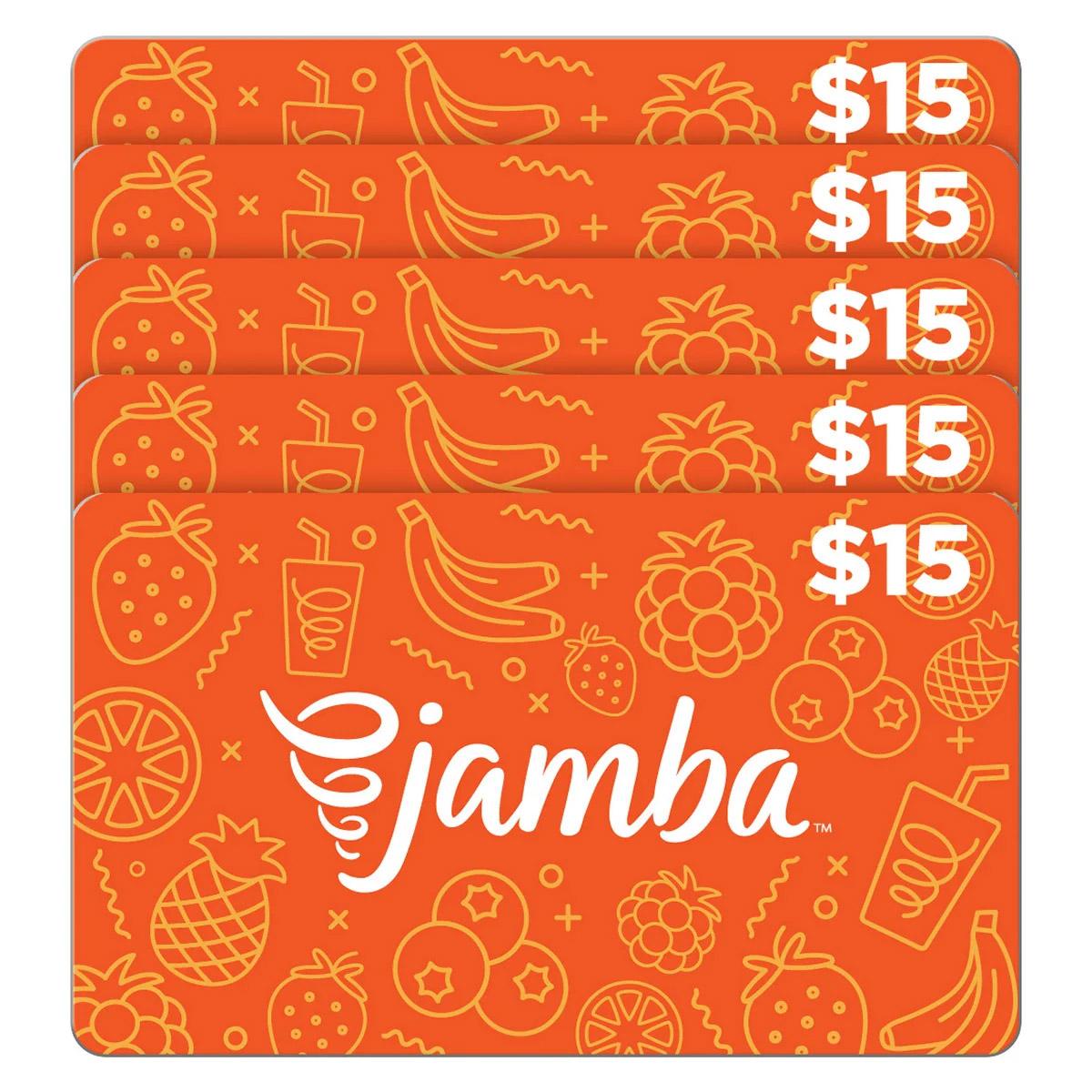 Jamba Juice Discounted Gift Cards for 20% Off