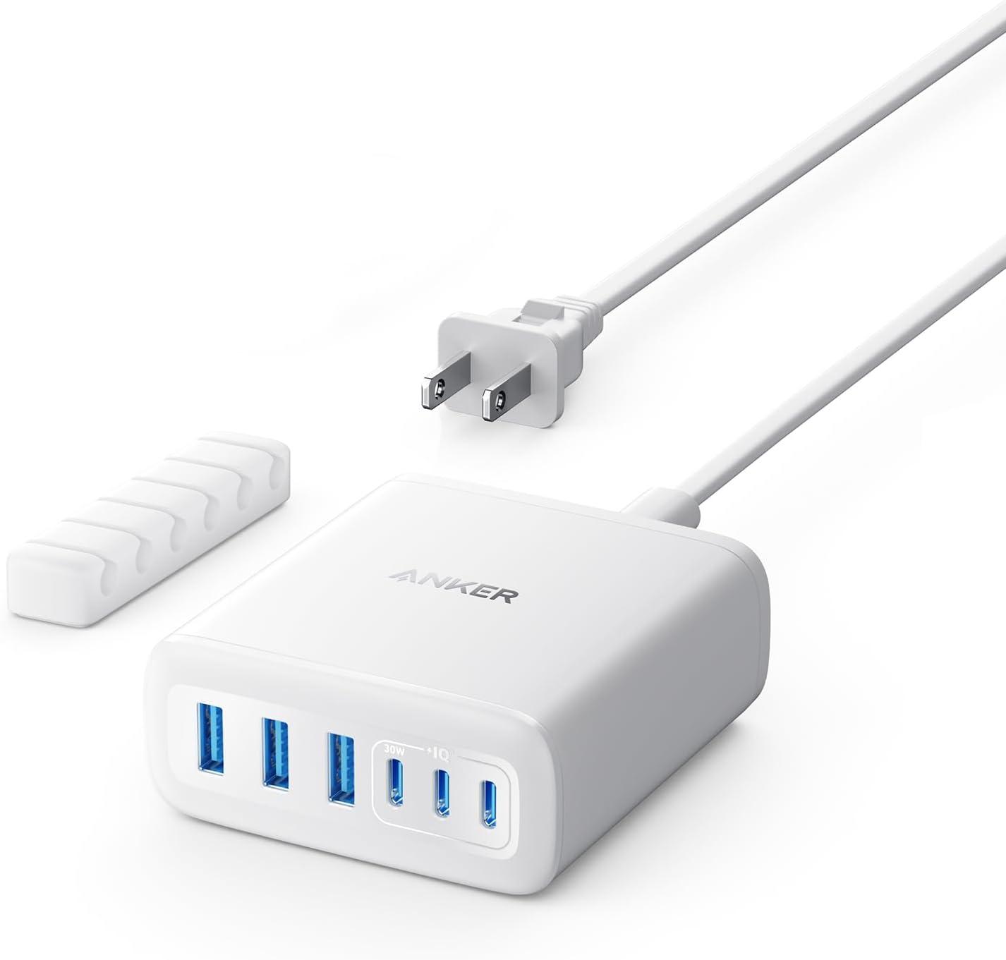 Anker 6-Port 112W USB and USB-C Fast Charging Station for $29.99 Shipped
