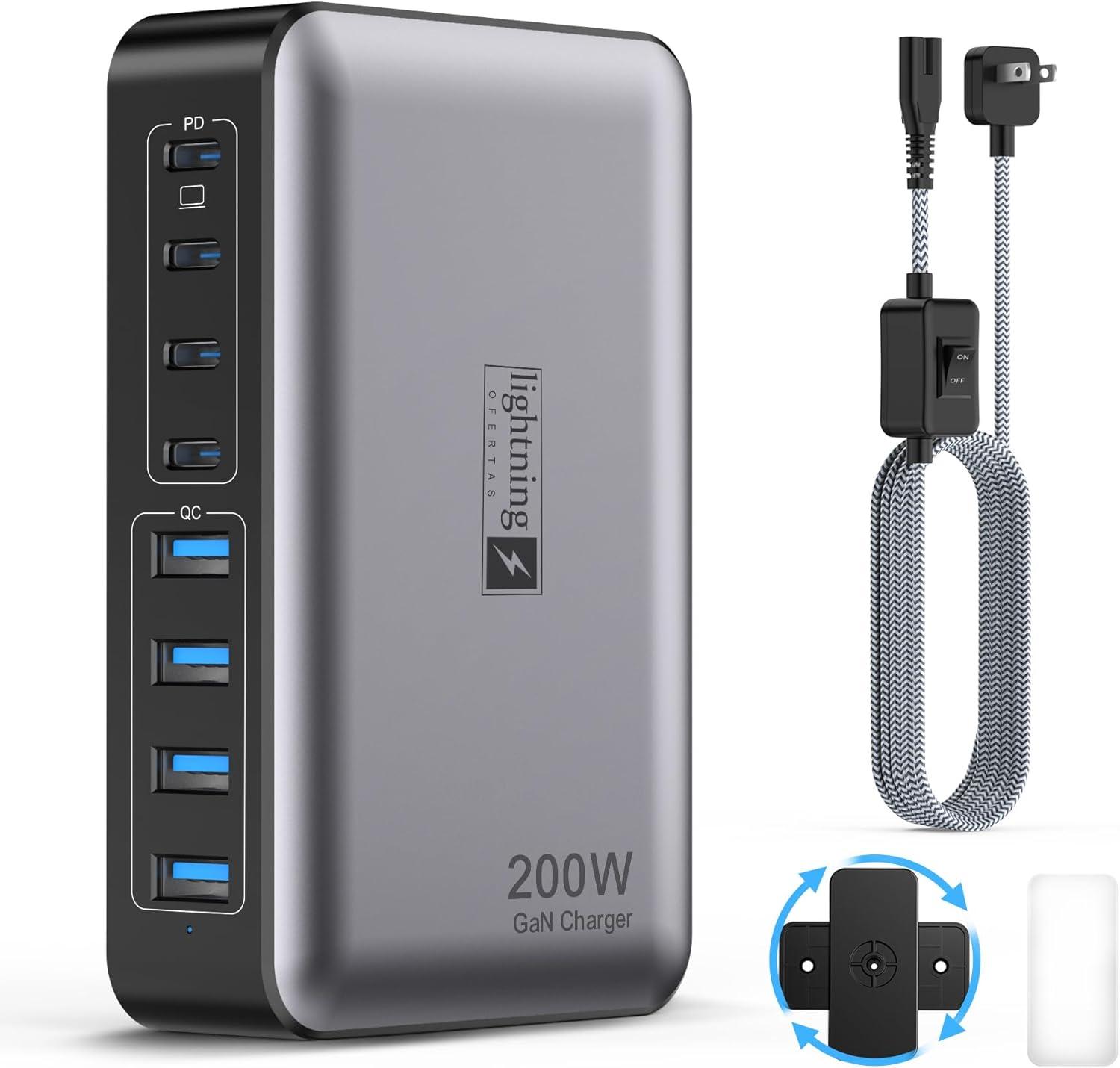 Lightning Ofertas 200W USB-C 8-Port Charging Station for $17.88 Shipped