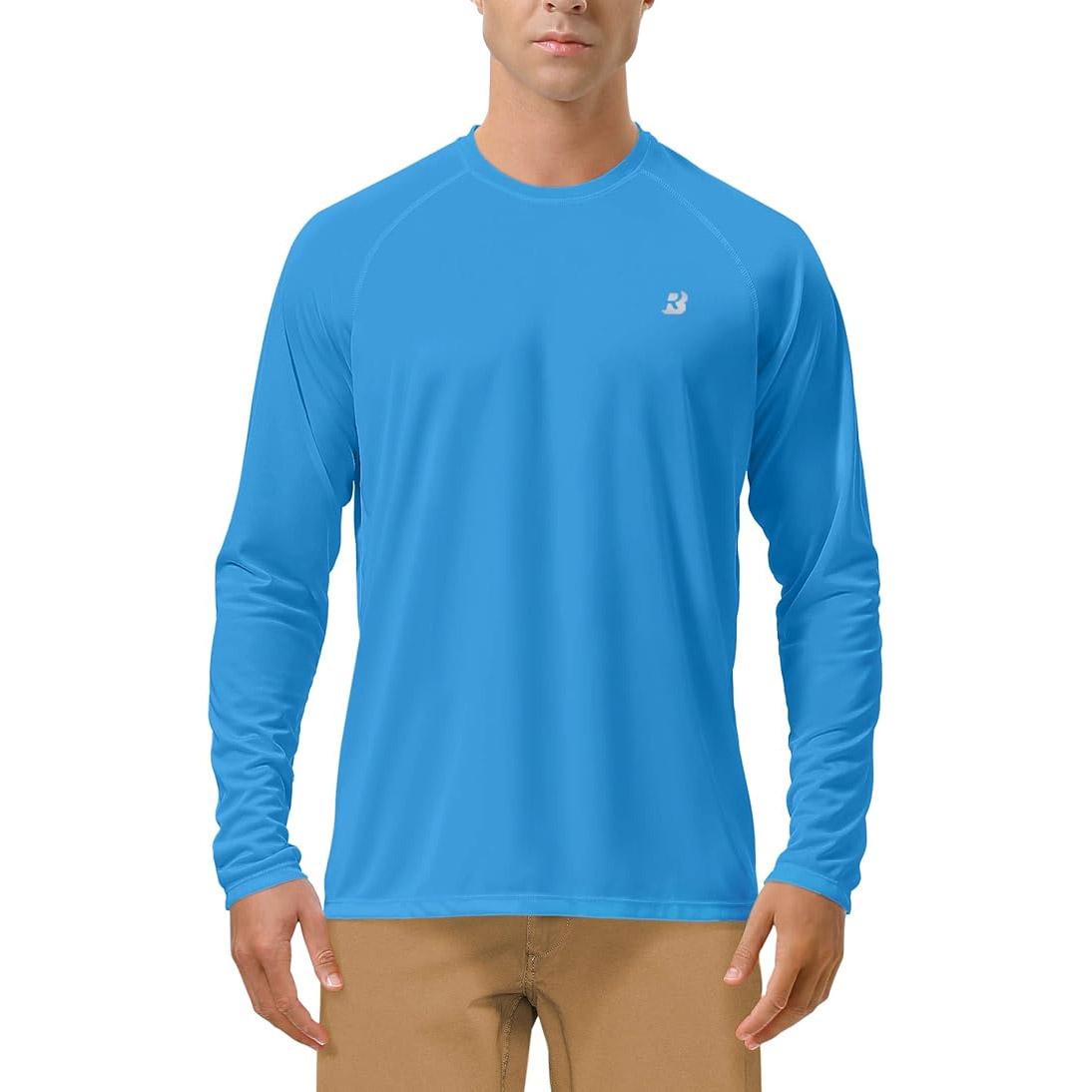 Roadbox Mens UPF 50+ UV Sun Protection Long Sleeve SPF Shirt for $7.84
