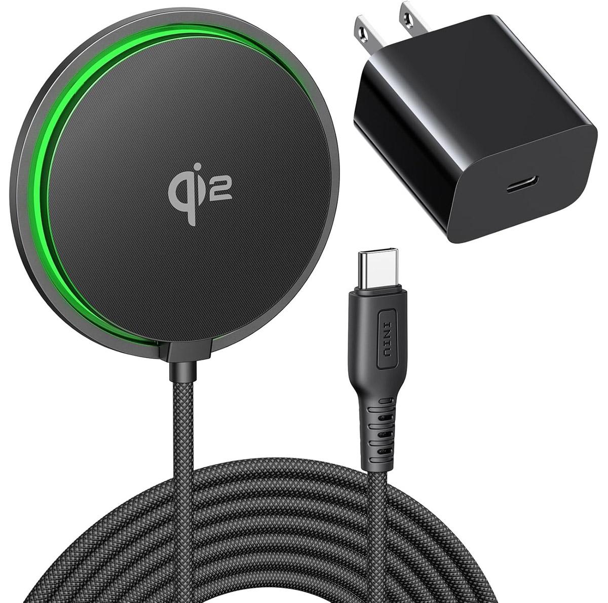 INIU Magnetic Qi2 Wireless Charger for $9.89
