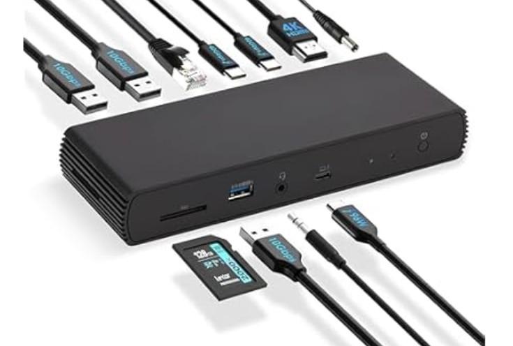 Amazon Basics Thunderbolt4 USB4 Pro Docking Station for $34.99