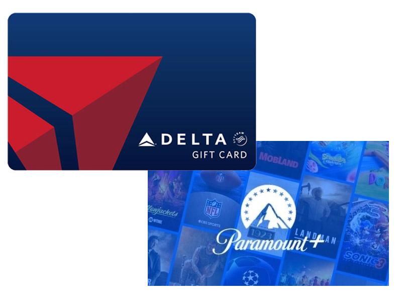 Free Paramount Premium Year Subscription with $300 Delta Gift Card Purchase