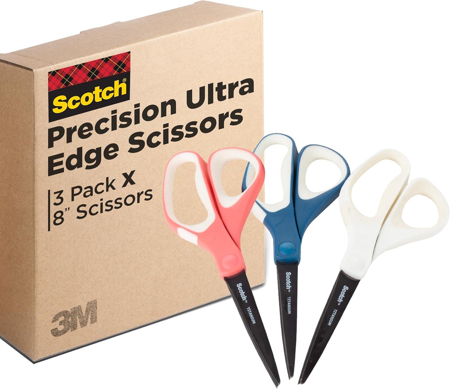 Scotch Brand Precision Ultra Edge Scissors 3 Pack for $8.39