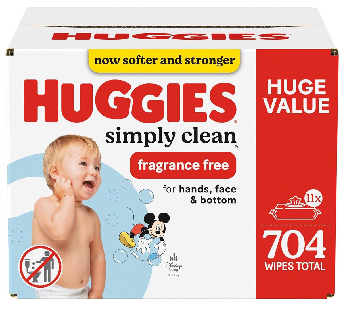 Huggies Simply Clean Baby Wipes 11 Pack for $11.88