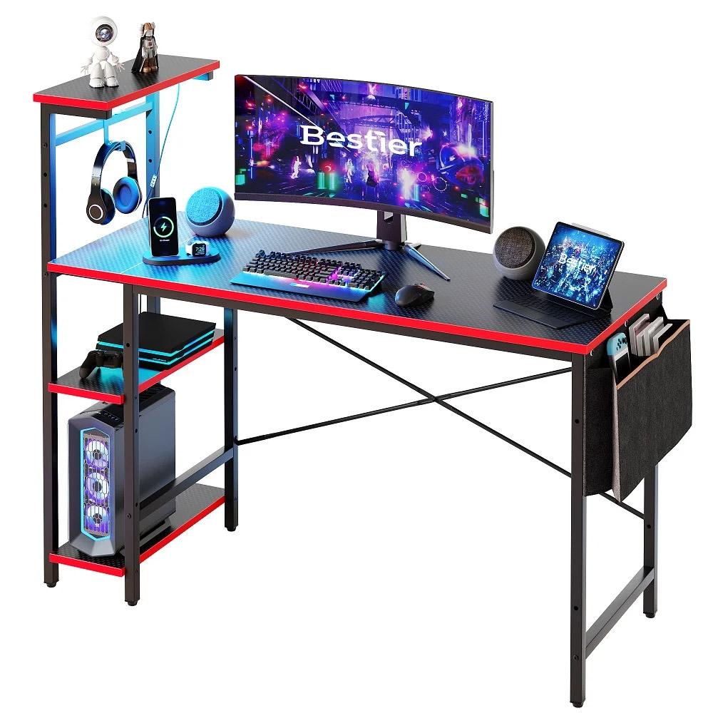 Bestier 52in Gaming Desk with LED Lights for $50 Shipped