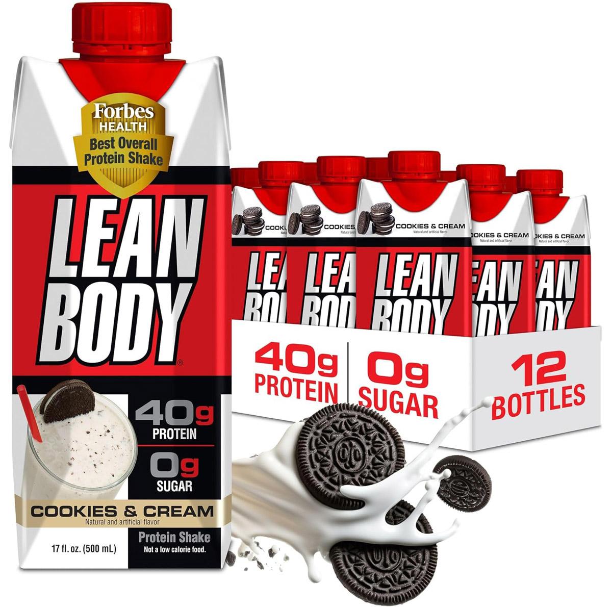 Lean Body Ready-to-Drink Cookies and Cream Protein Shake 12 Pack for $15.24