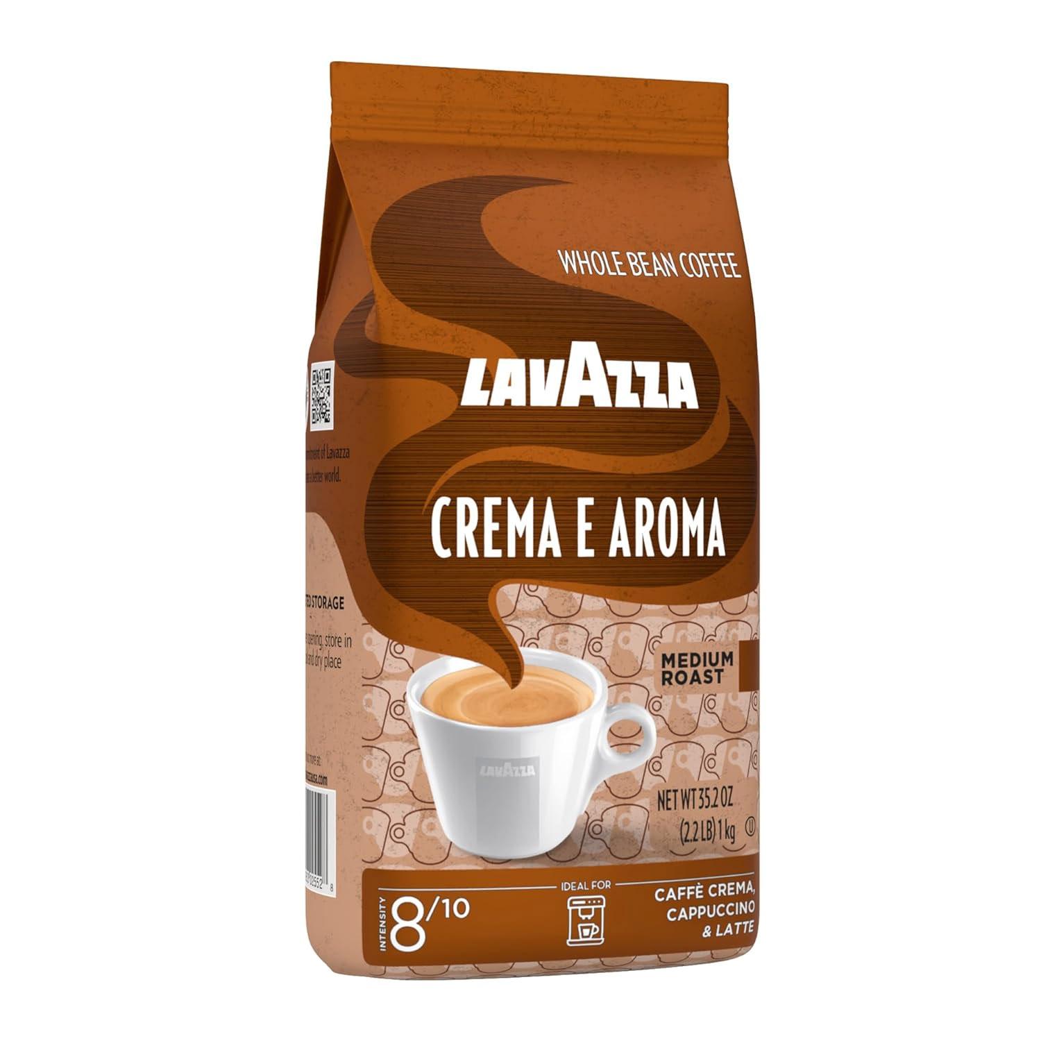 Lavazza Crema E Aroma Whole Bean Coffee Blend for $15.39