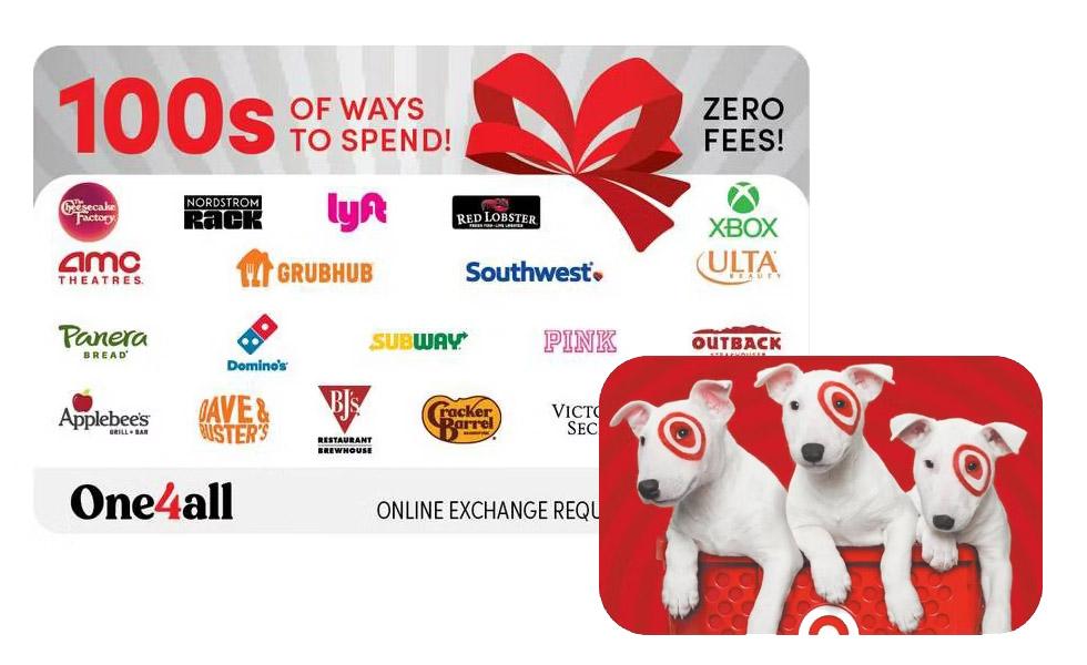 $100 One4All Gift Card with $15 Target Gift Card for $100