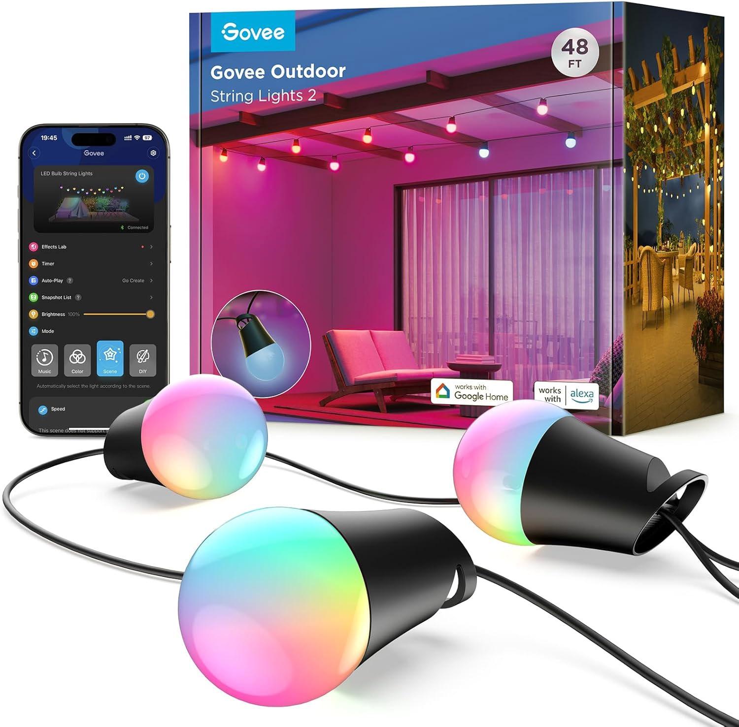 Govee Smart Outdoor String Lights 2 for $59.99 Shipped