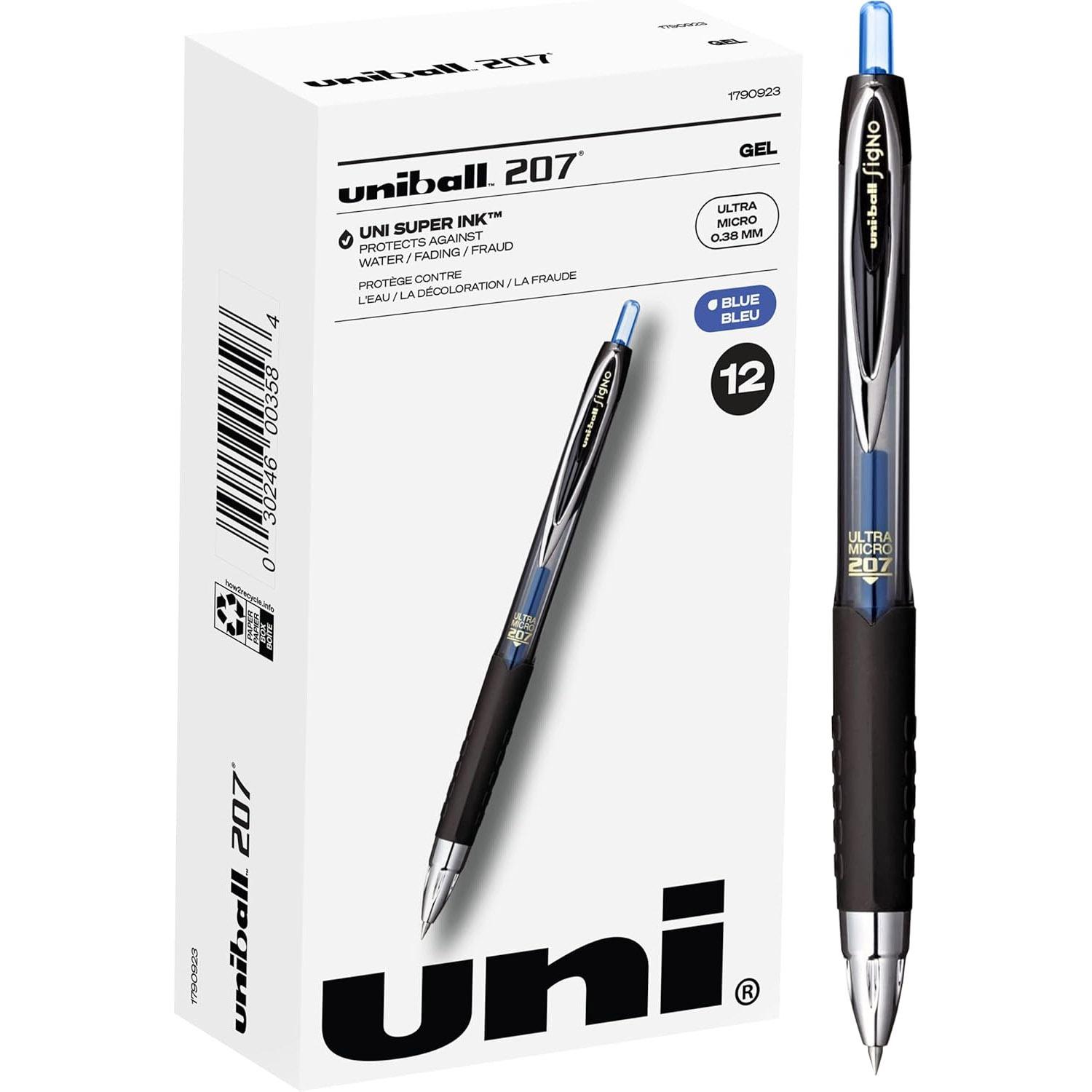 uniball 207 Signo Gel Ultra Micro Gel Pen 12 Pack for $8.73