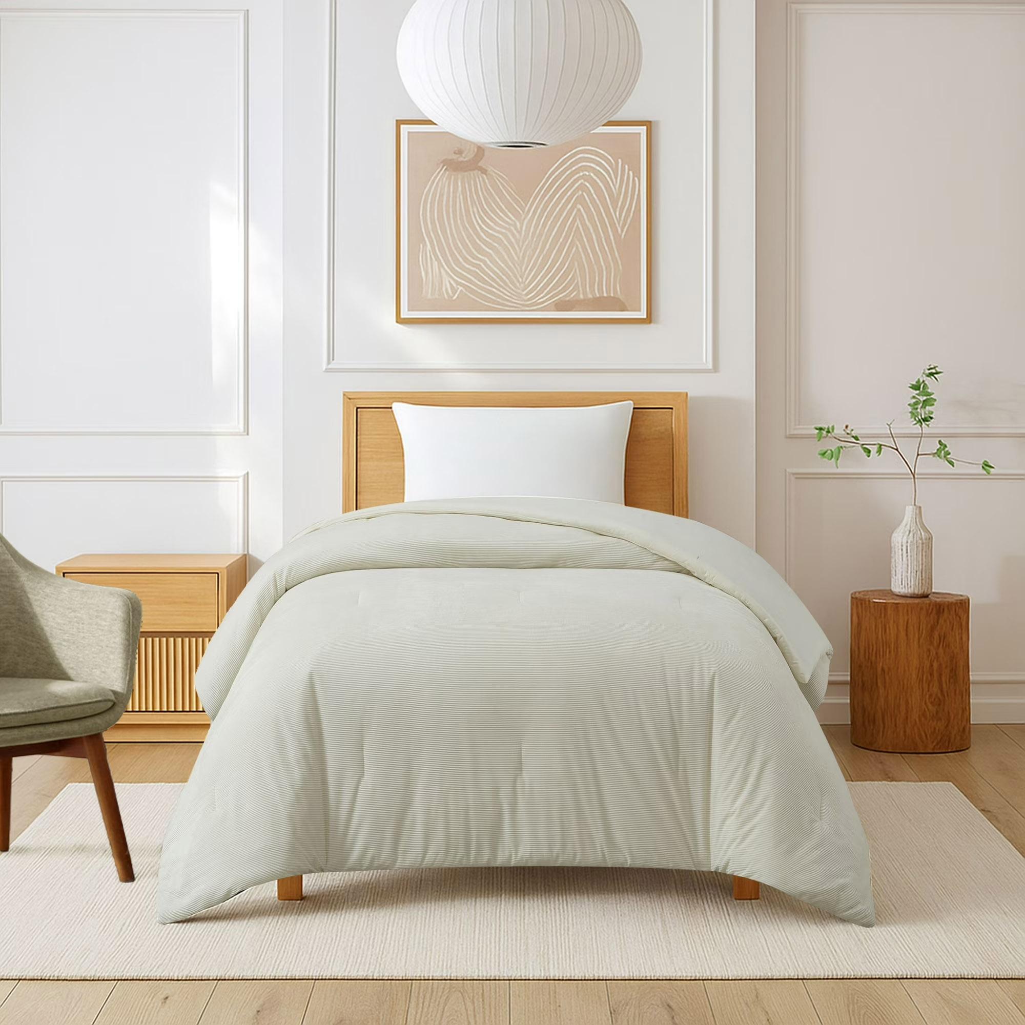 Mainstays Vanilla Dream Corduroy Comforter Twin XL for $10.86