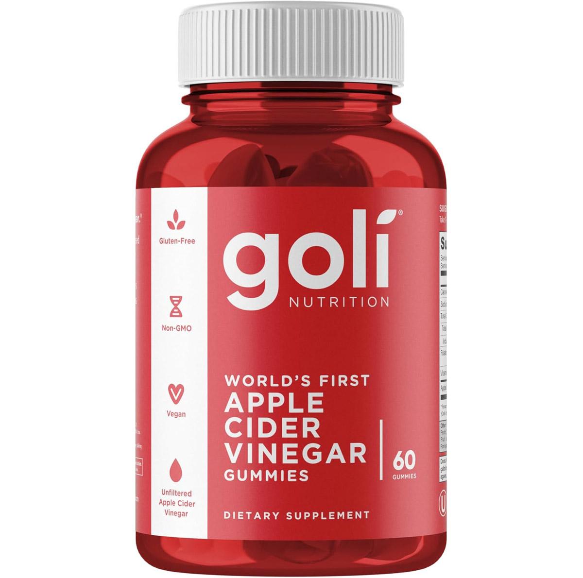 Goli Nutrition Apple Cider Vinegar Gummies 60 Pack for $8.99