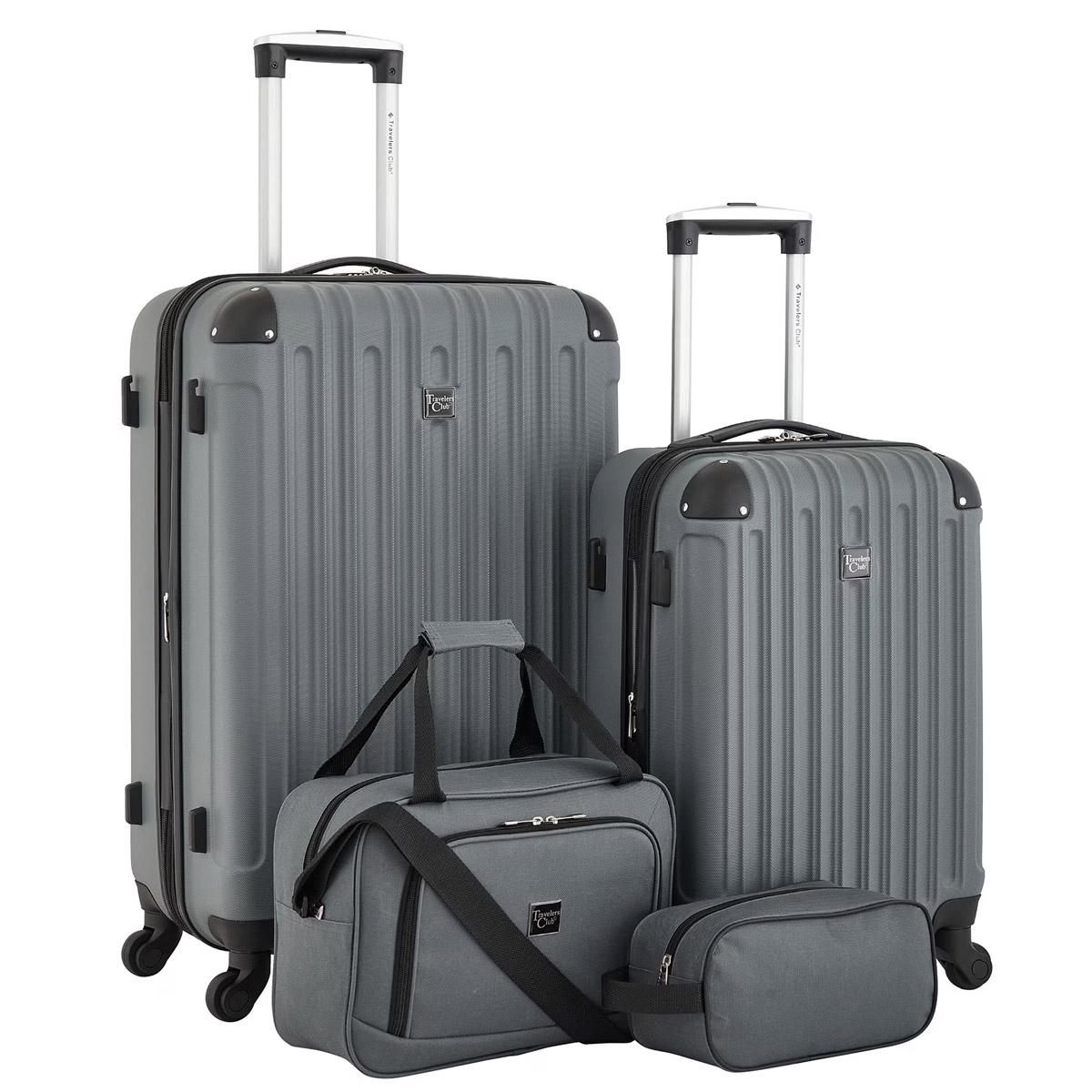 Travelers Club 4-Piece Hard Side Travel Spinner Luggage Set for $129 Shipped