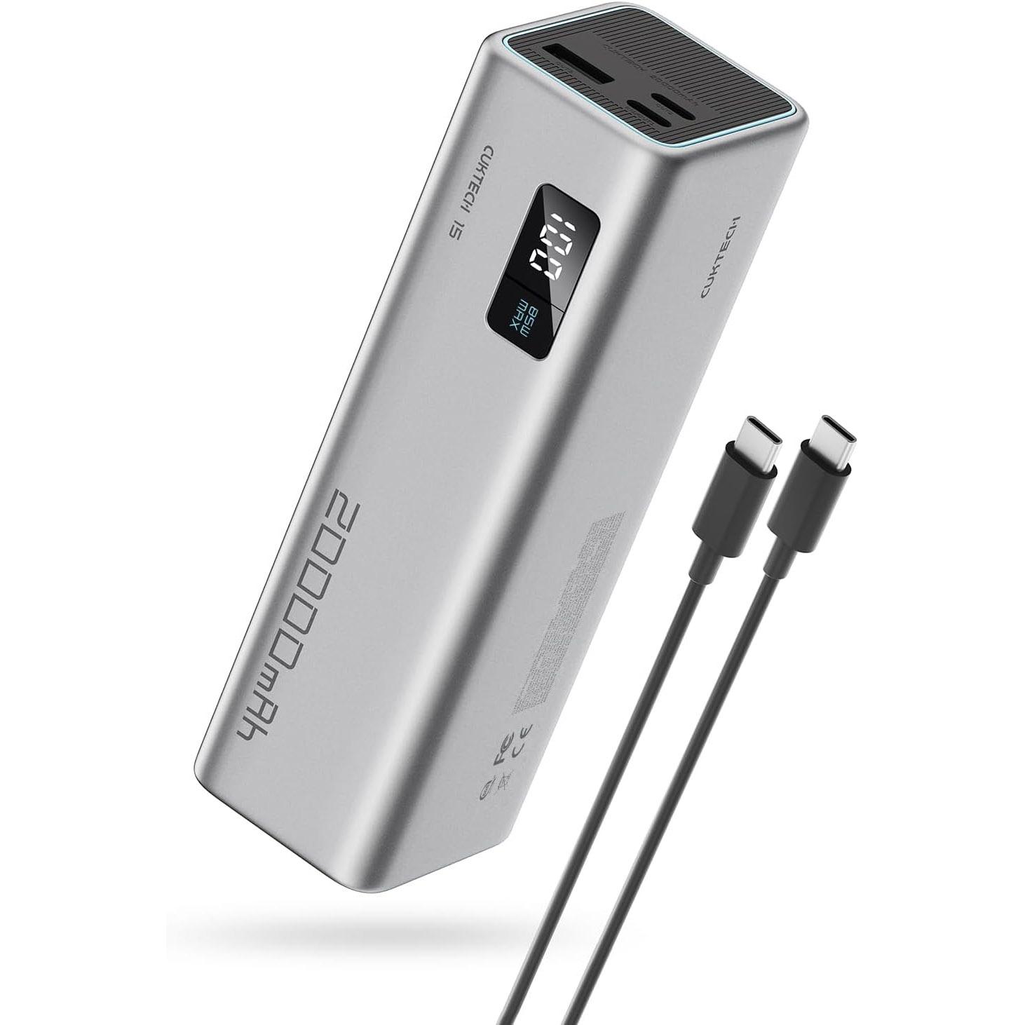 Cuktech 15 SE Power Bank 20000mAh 65W Laptop Charger for $28.49 Shipped