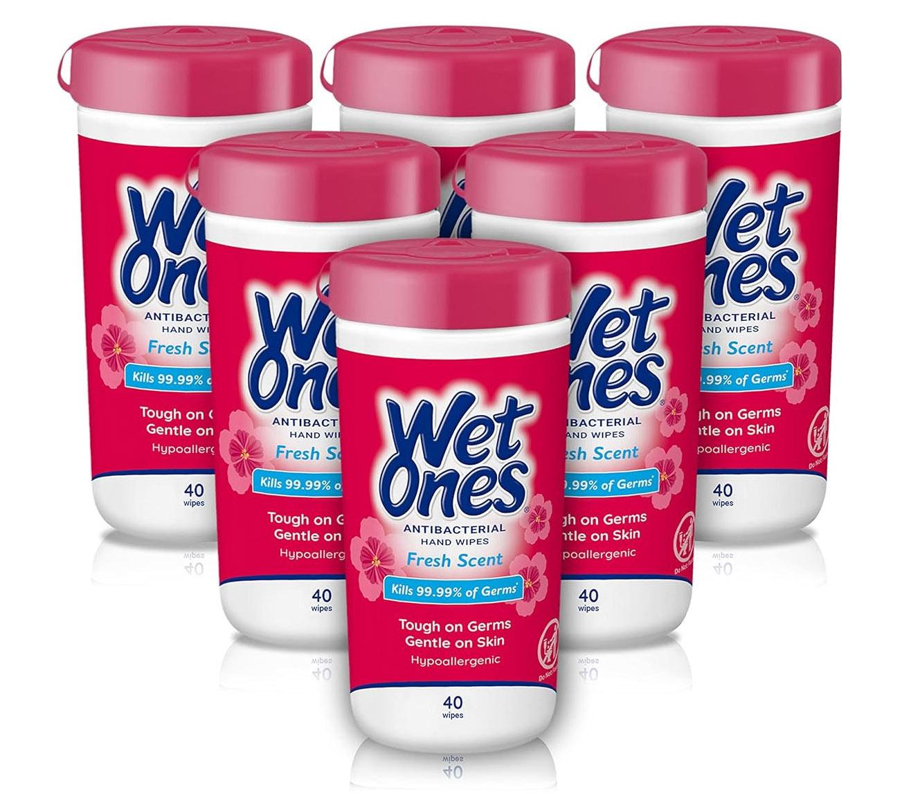 Wet Ones AntibacterialHand Wipes 6 Pack for $10.26