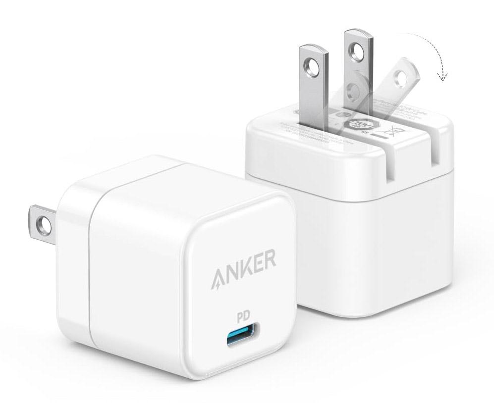 Anker USB-C Charger with Foldable Plug 2 Pack for $11.99