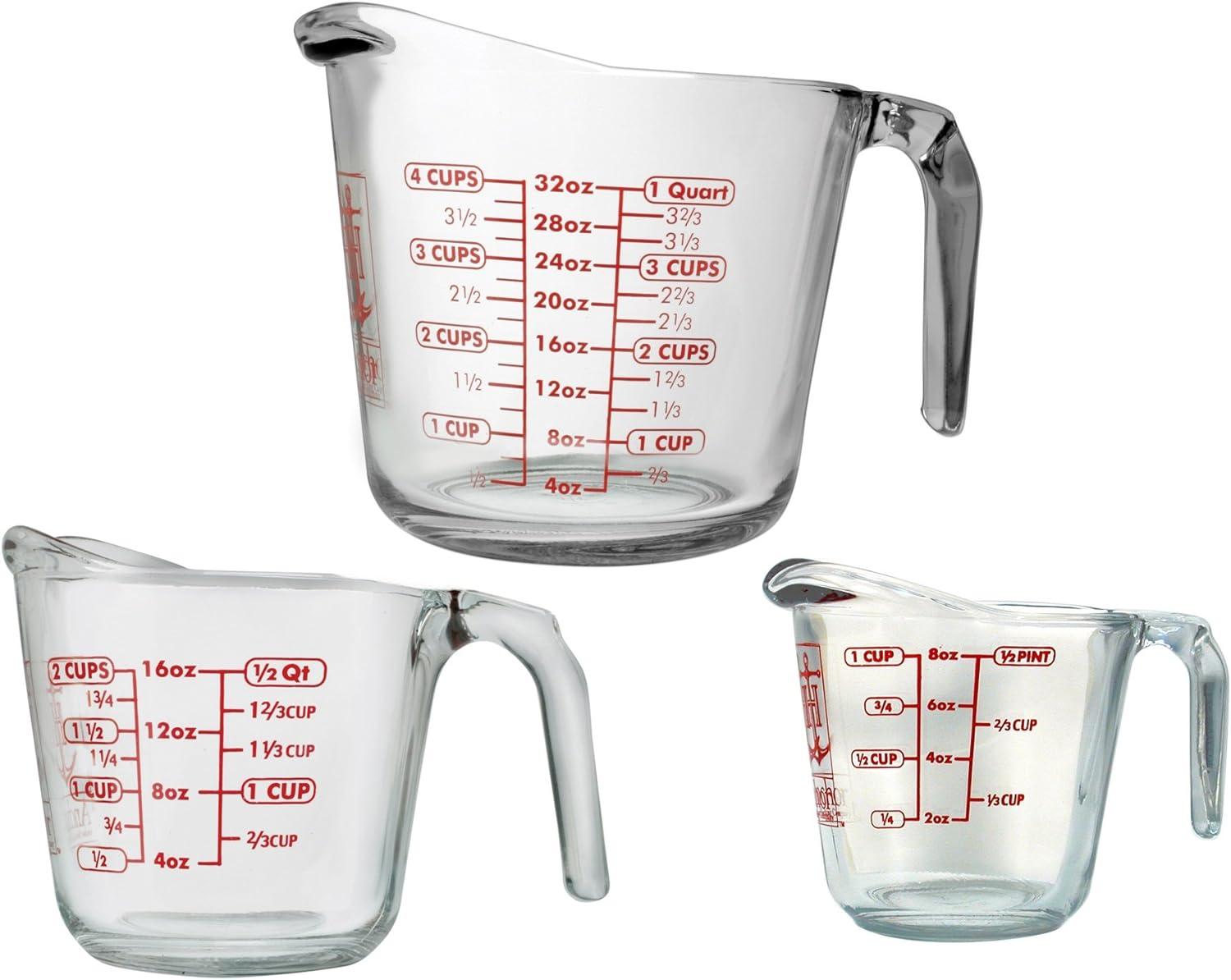 Anchor Hocking Glass Measuring Cups 3-Piece Set for $14.99
