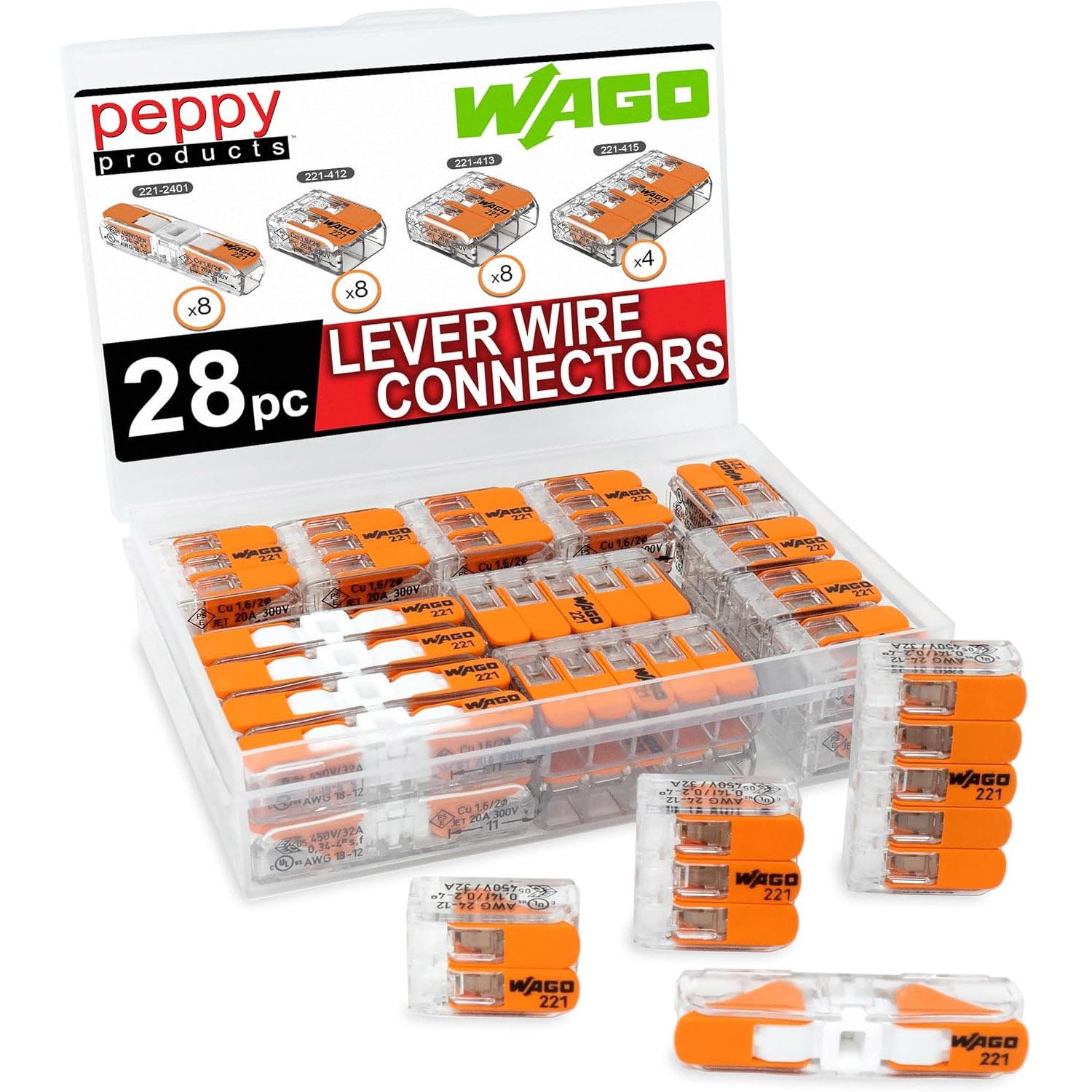 WAGO 221 Lever Nuts Splicing Wire Connector Assortment for $16.13
