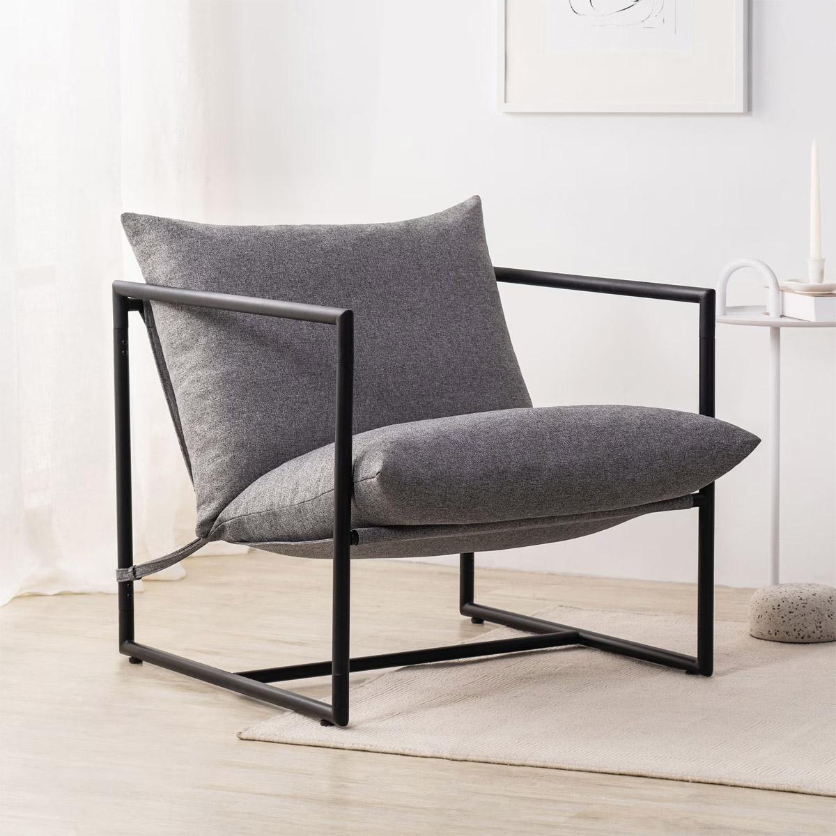 Zinus Aidan Metal Framed Sling Indoor Accent Chair for $62 Shipped