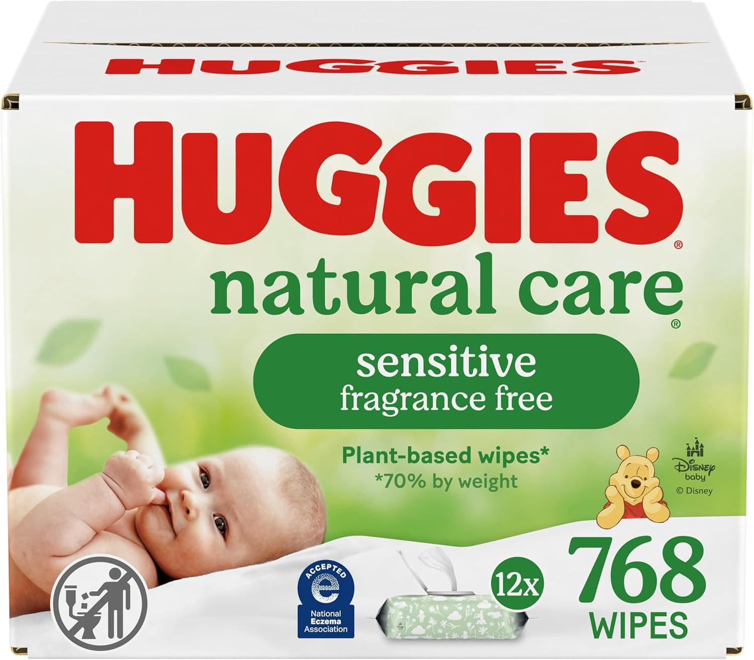 Huggies Natural Care Sensitive Baby Wipes 768 Pack for $12.17