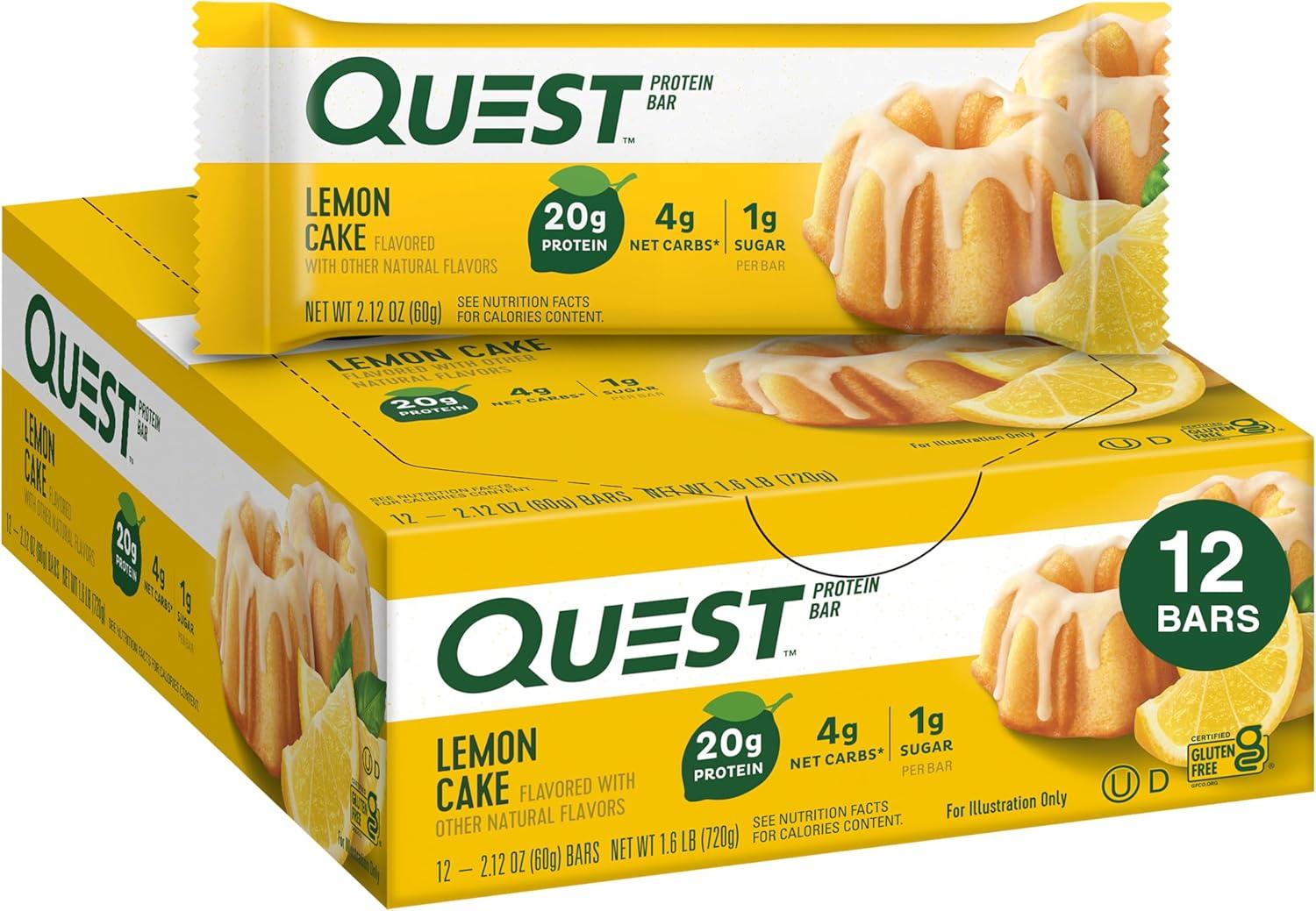 Quest Nutrition Lemon Cake Protein Bars 12 Pack for $16.14