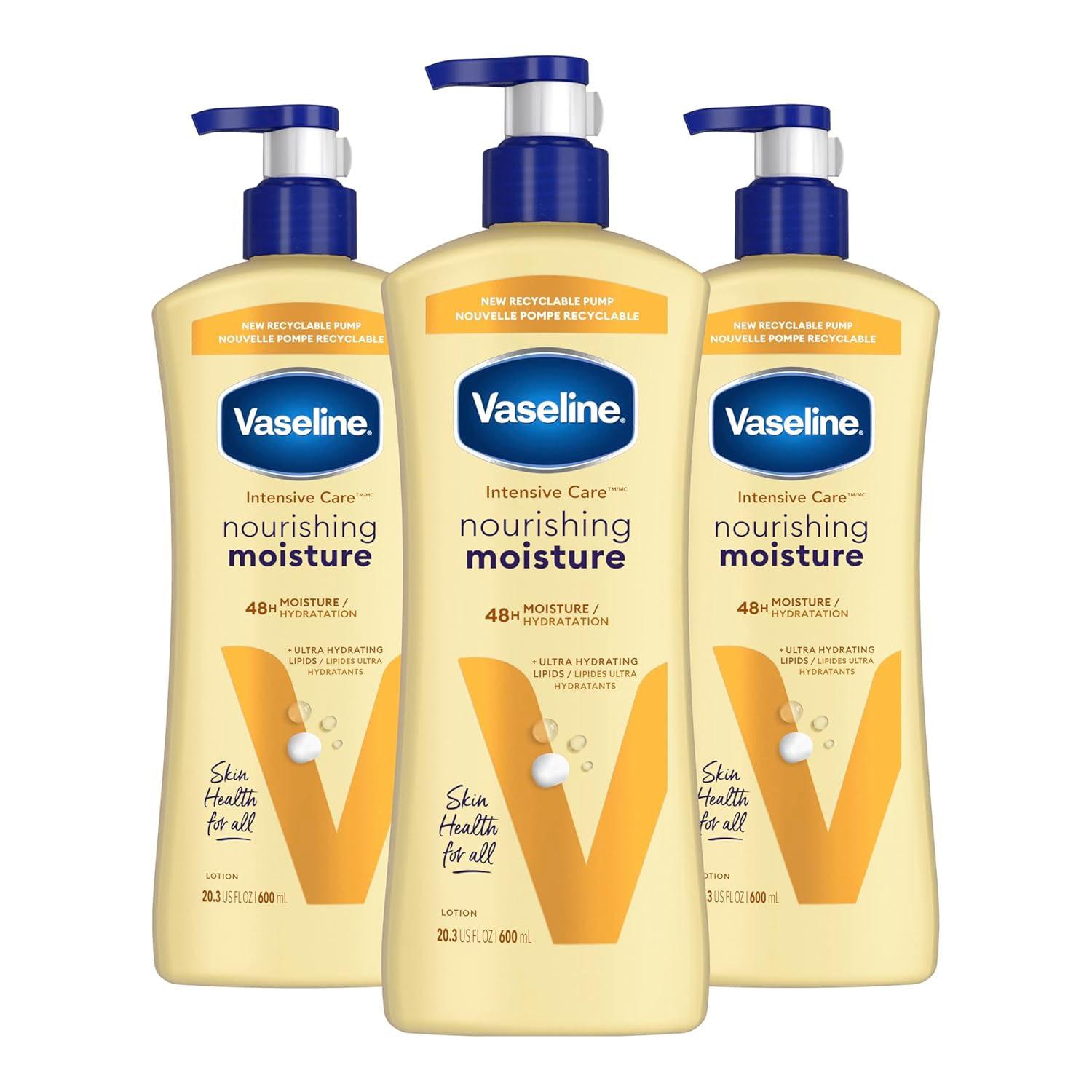 Vaseline Intensive Care Nourishing Moisture Body Lotion 3 Pack for $8.26