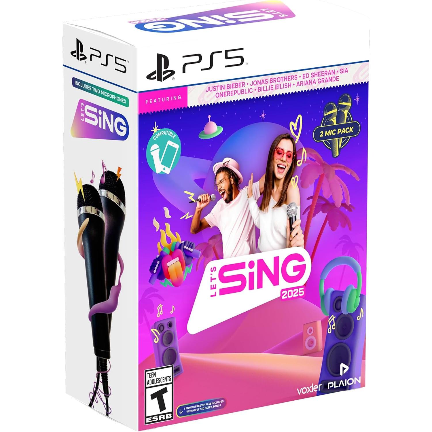 Lets Sing 2025 2 Mic Bundle PS5 for $14.99