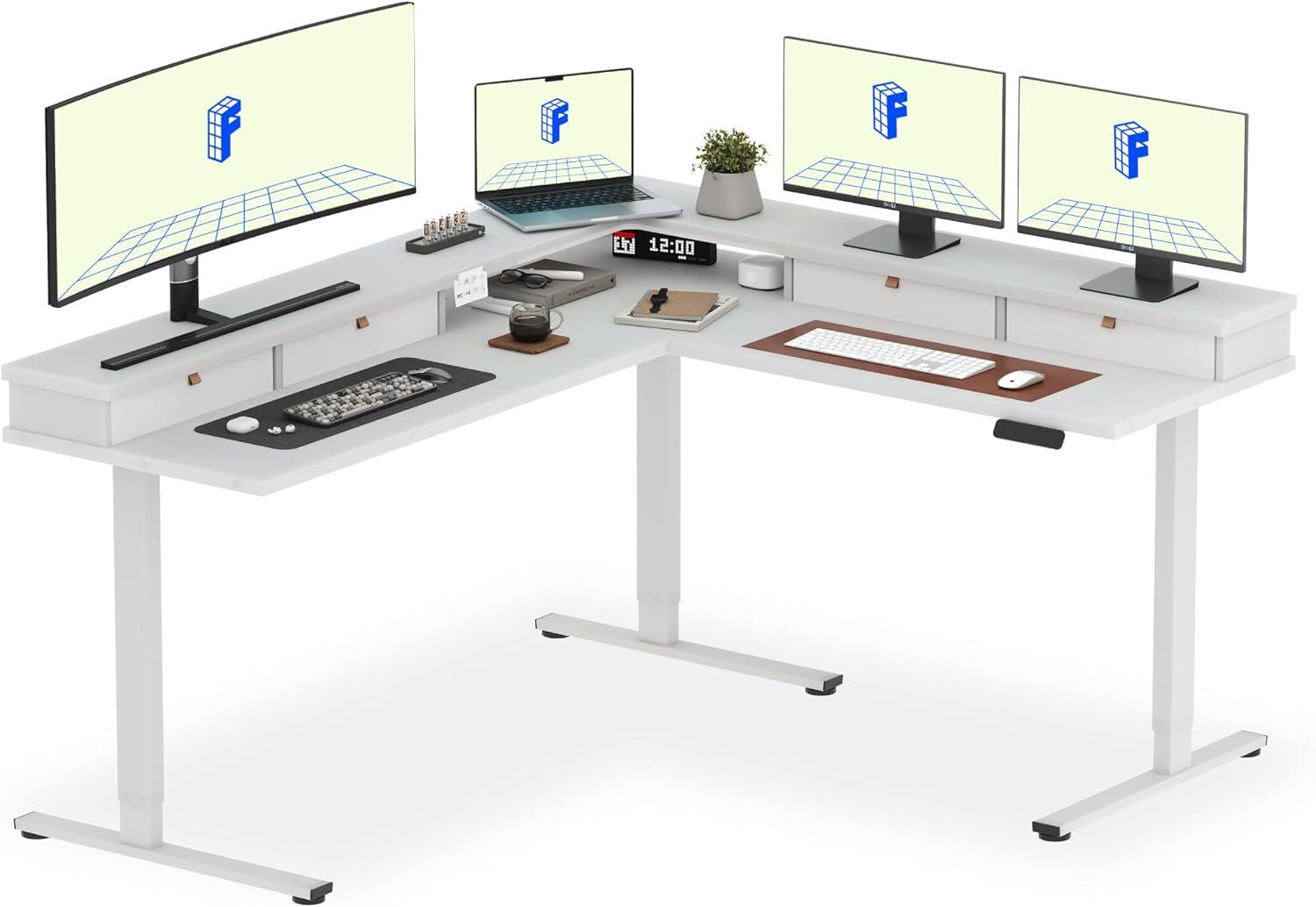 Flexispot 1in Large L-Shaped Standing Corner Desk for $281.99 Shipped
