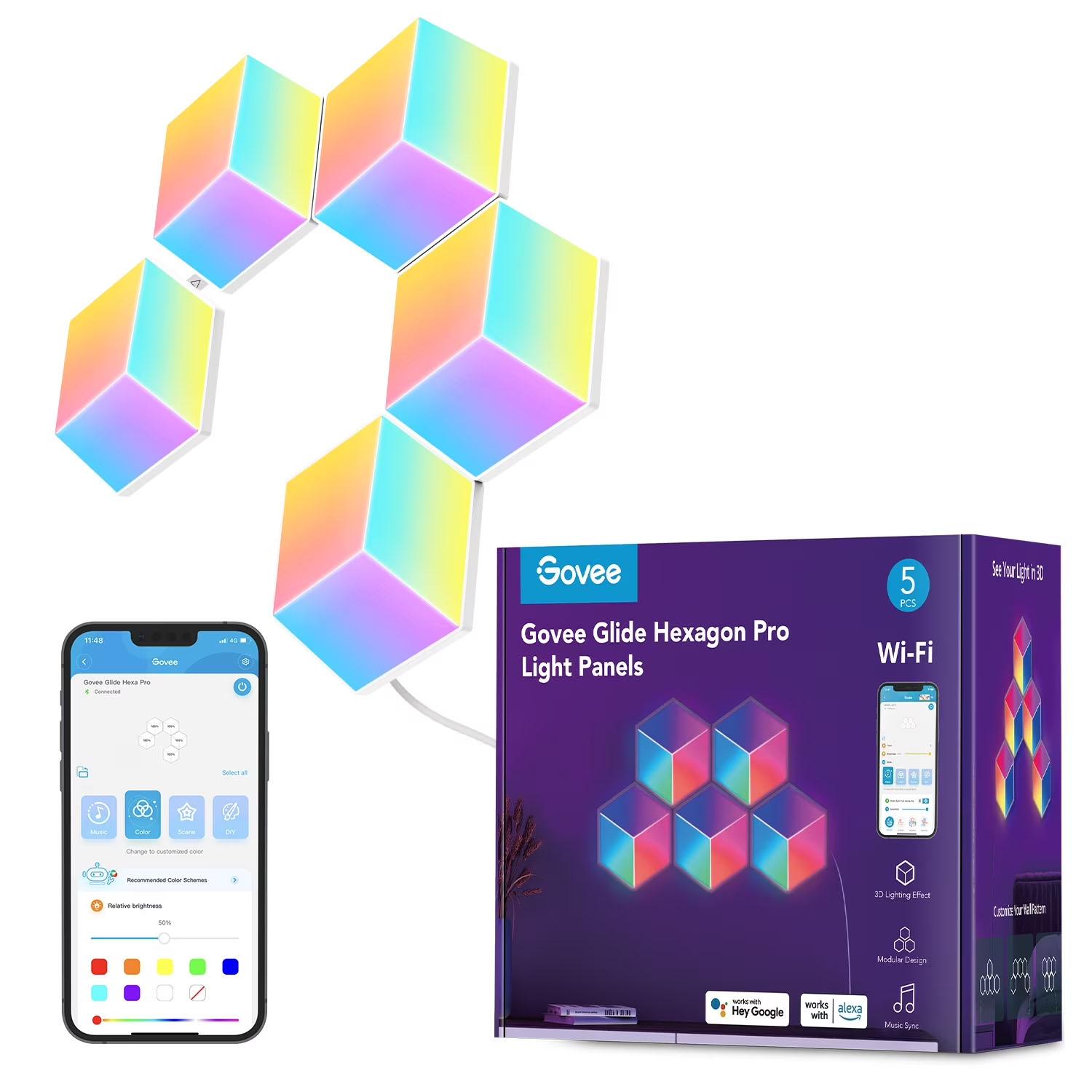 Govee Glide Hexa Pro LED Wall Light for $48 Shipped