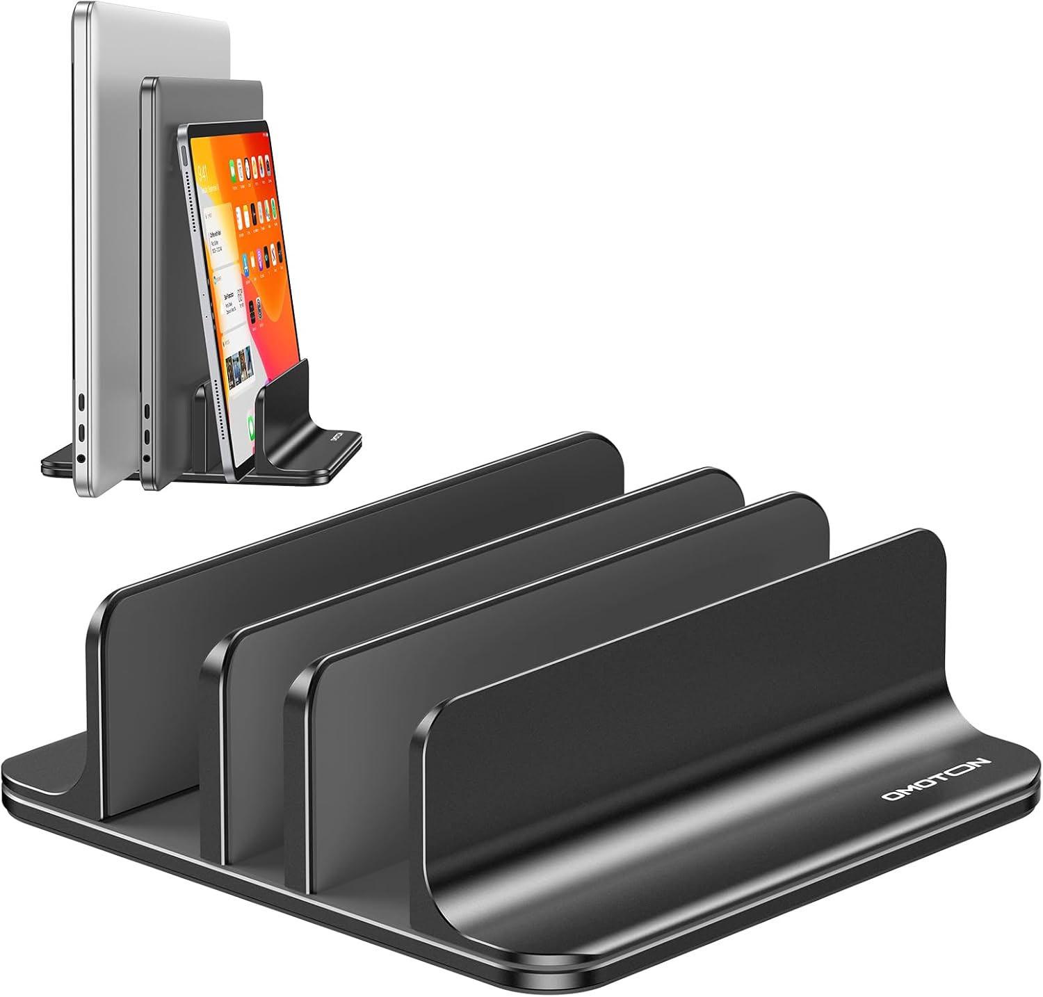 Omotion 3-Slot Vertical Laptop Stand for $14.99