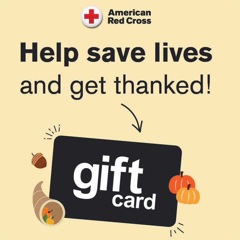 Free $20 Gift Card When You Donate Blood at the American Red Cross
