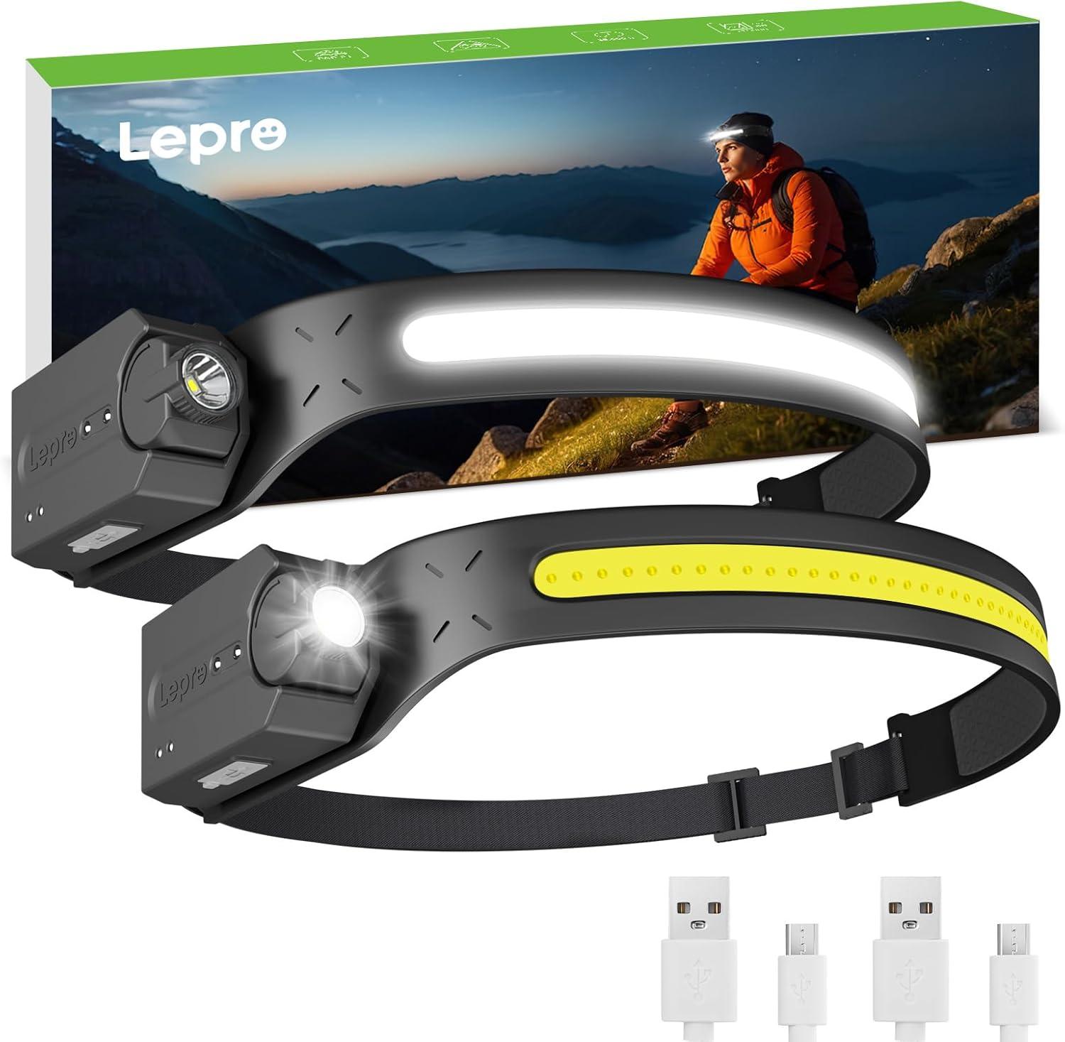 Lepro LED Headlamp 2 Pack for $15.99