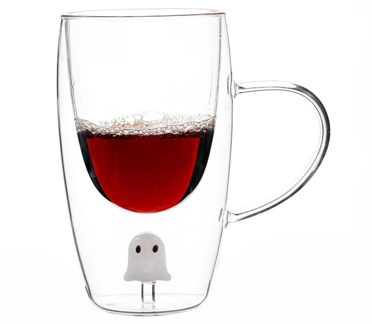 Way to Celebrate Coffee Glass Mug Ghost for $2.37