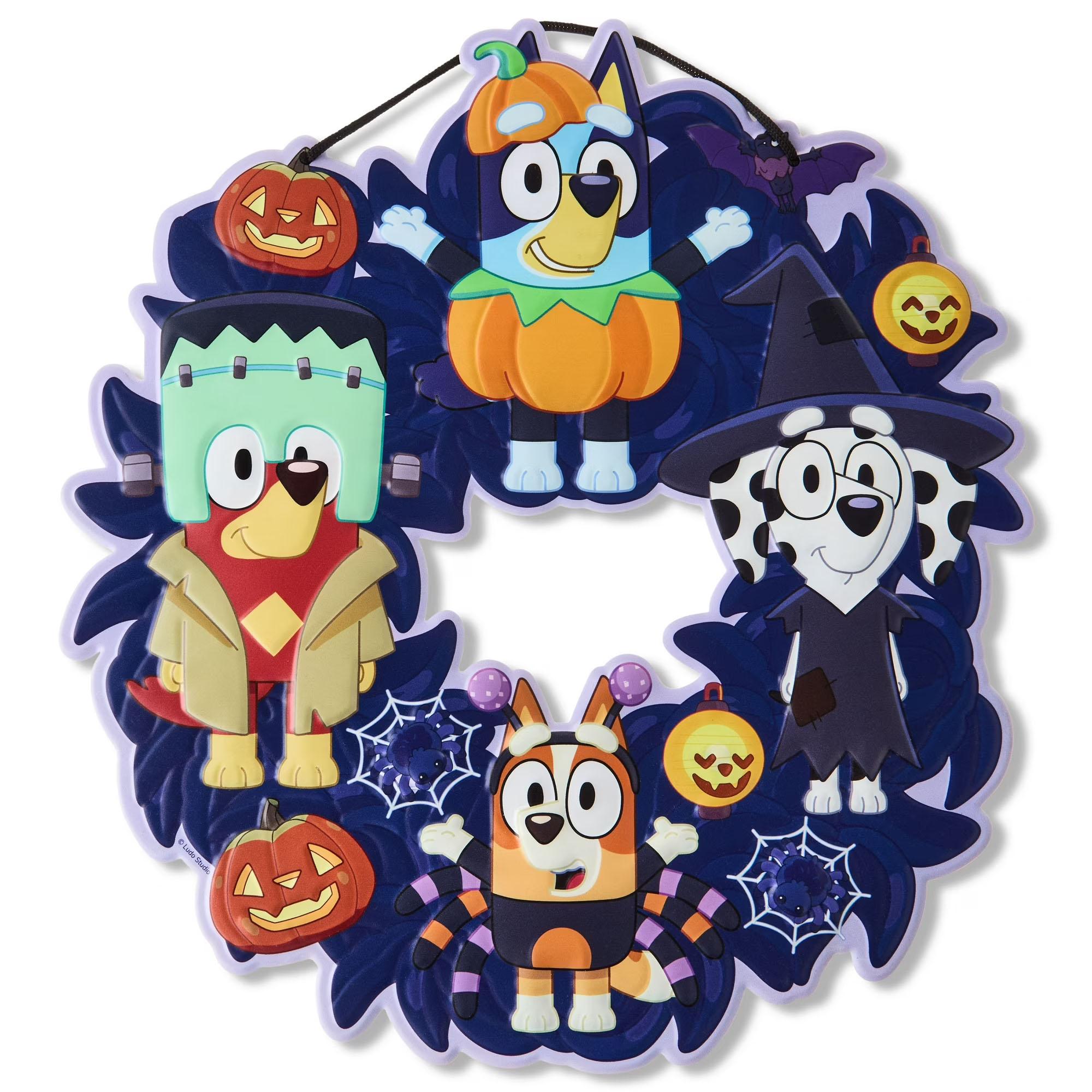 Ruz Bluey Door/Wall Decoration Embossed Metal Halloween Wreath for $3.72