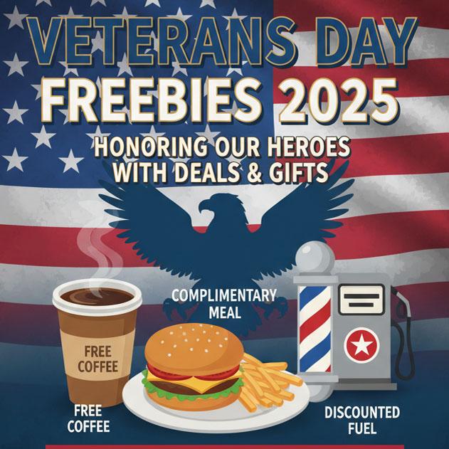 Full List of Free Stuff on Veterans Day for Military People