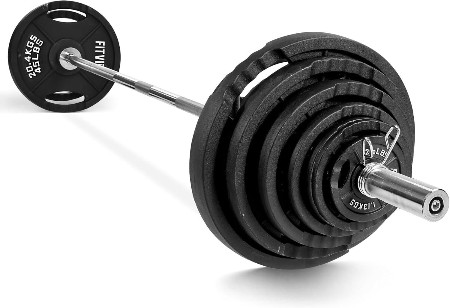 Fitvids Olympic Cast Iron Barbell Set for $259.99 Shipped