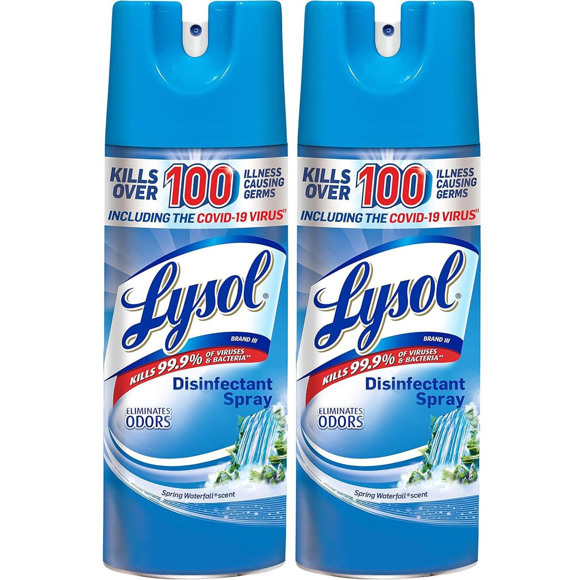 Lysol Disinfectant Spray 2 Pack for $6.54