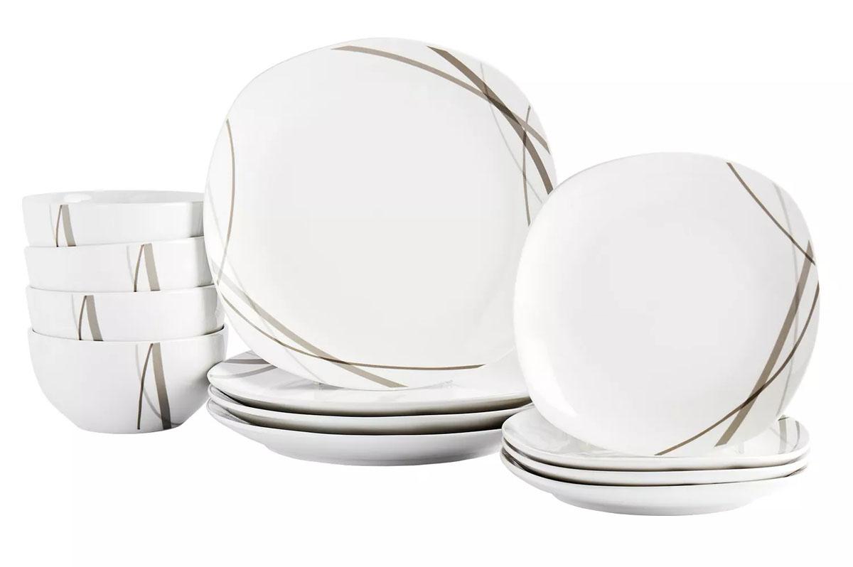 Tabletops Unlimited Curves Square Dinnerware Set for $22.99
