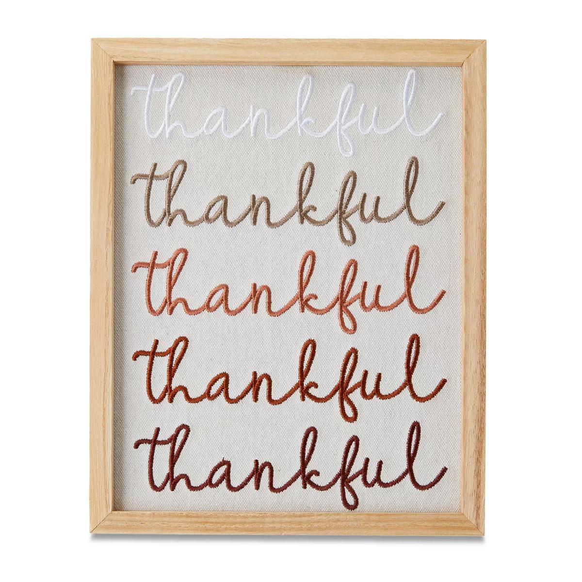 Thankful Embroidered Framed Wall Decor for $0.80