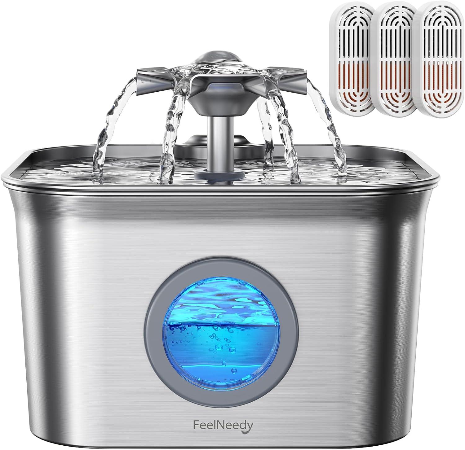 Stainless Steel Cat Water Fountain for $19.19